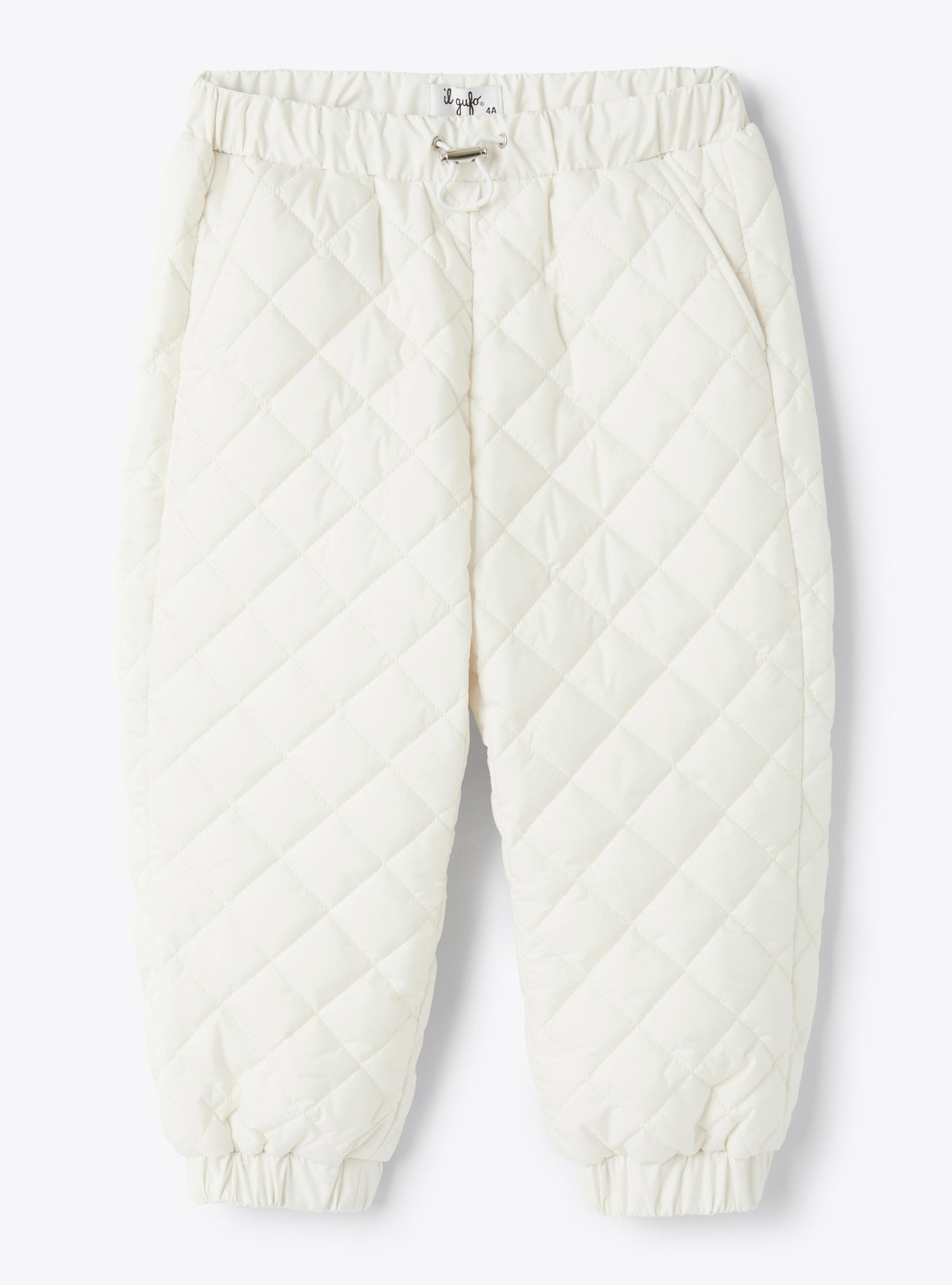 Joggers in nylon microfibra - Bianco | Il Gufo