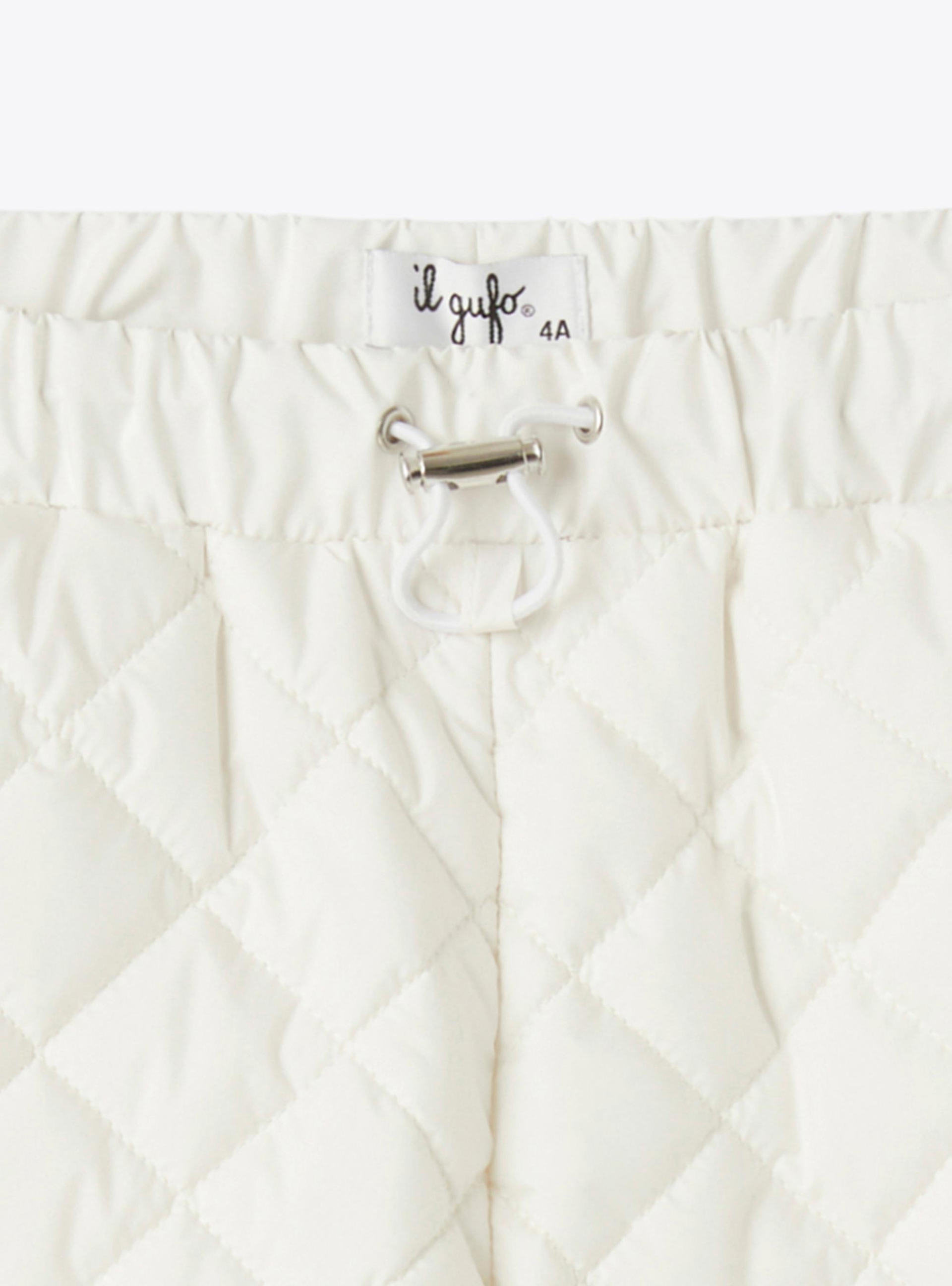 Joggers in nylon microfibra - Bianco | Il Gufo
