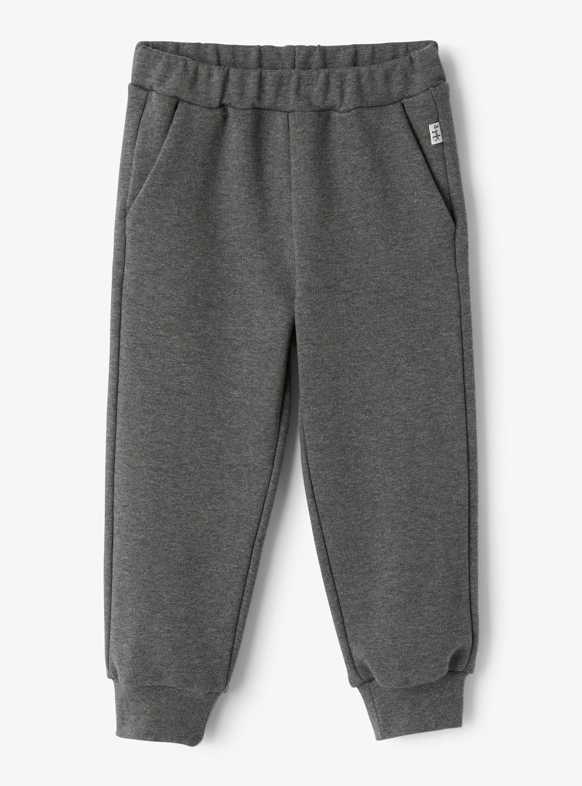 Cotton fleece joggers - Grey | Il Gufo