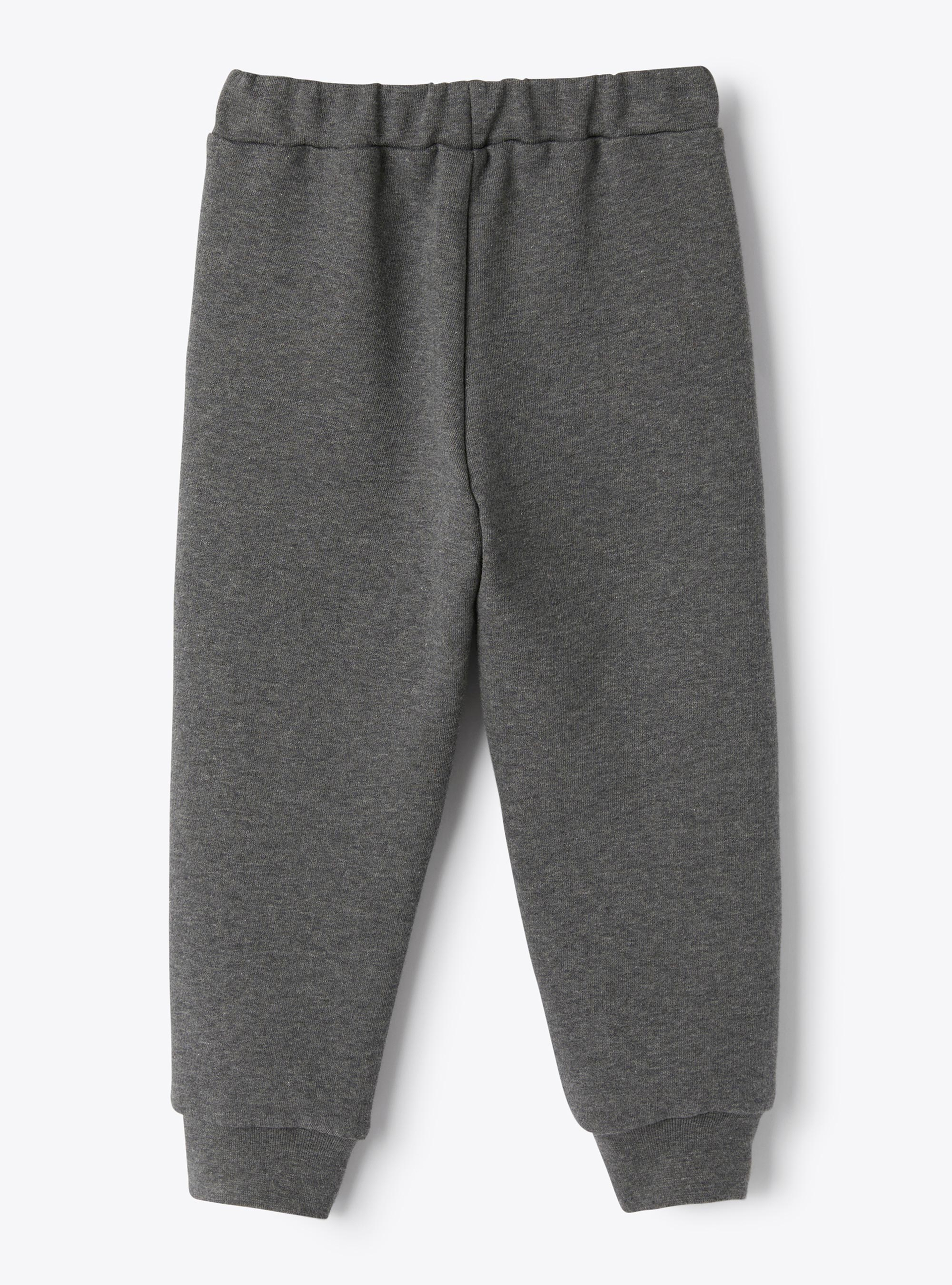 Cotton fleece joggers - Grey | Il Gufo