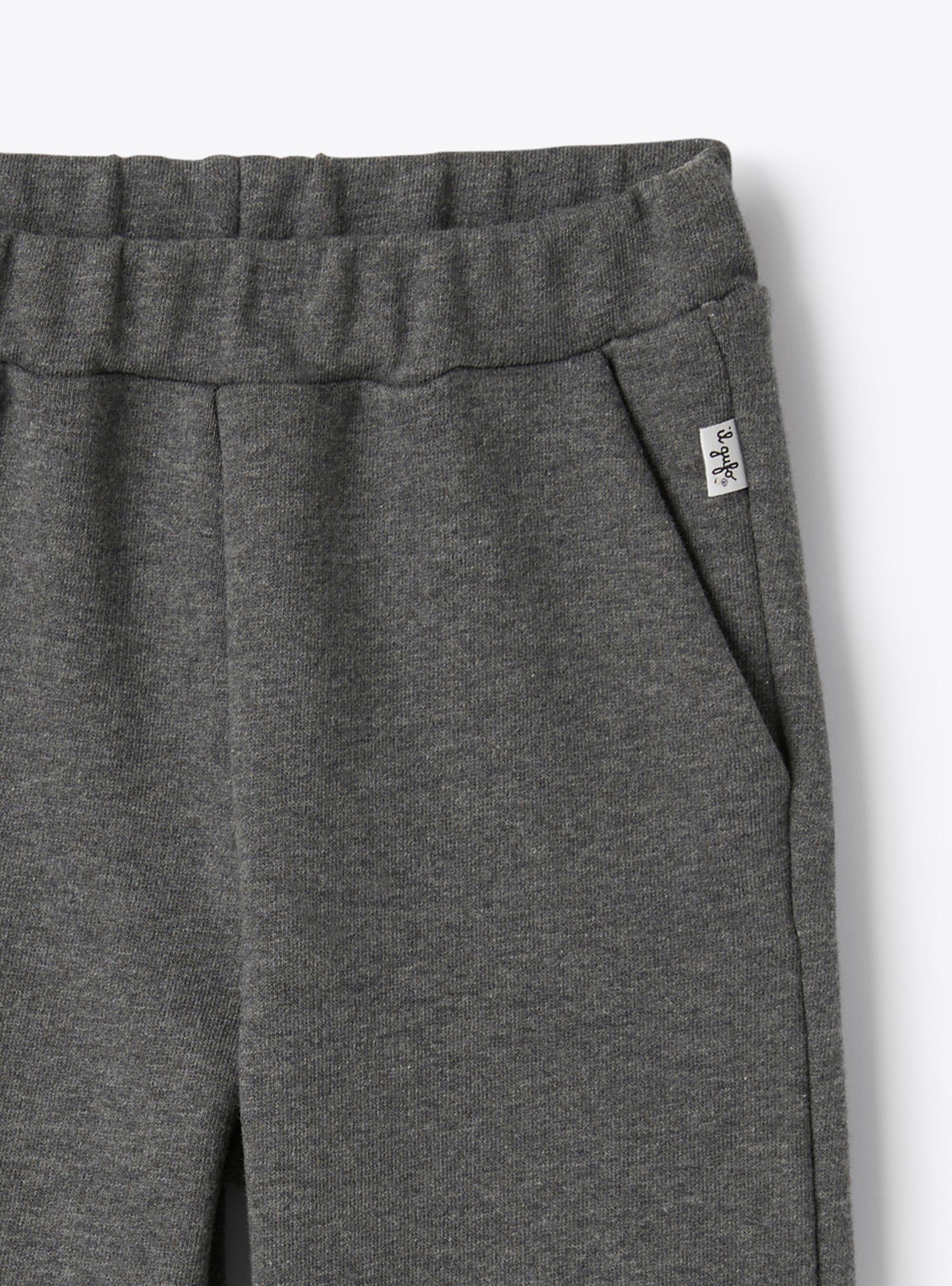 Cotton fleece joggers - Grey | Il Gufo
