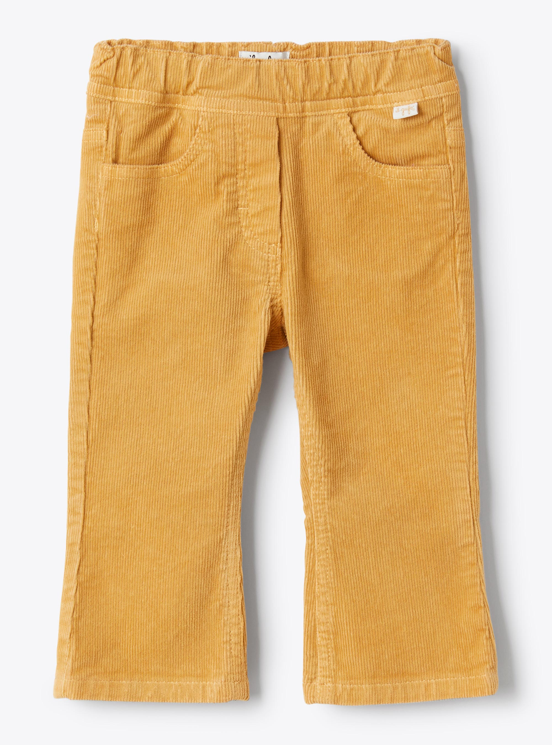 Flared design velvet trousers - Orange | Il Gufo