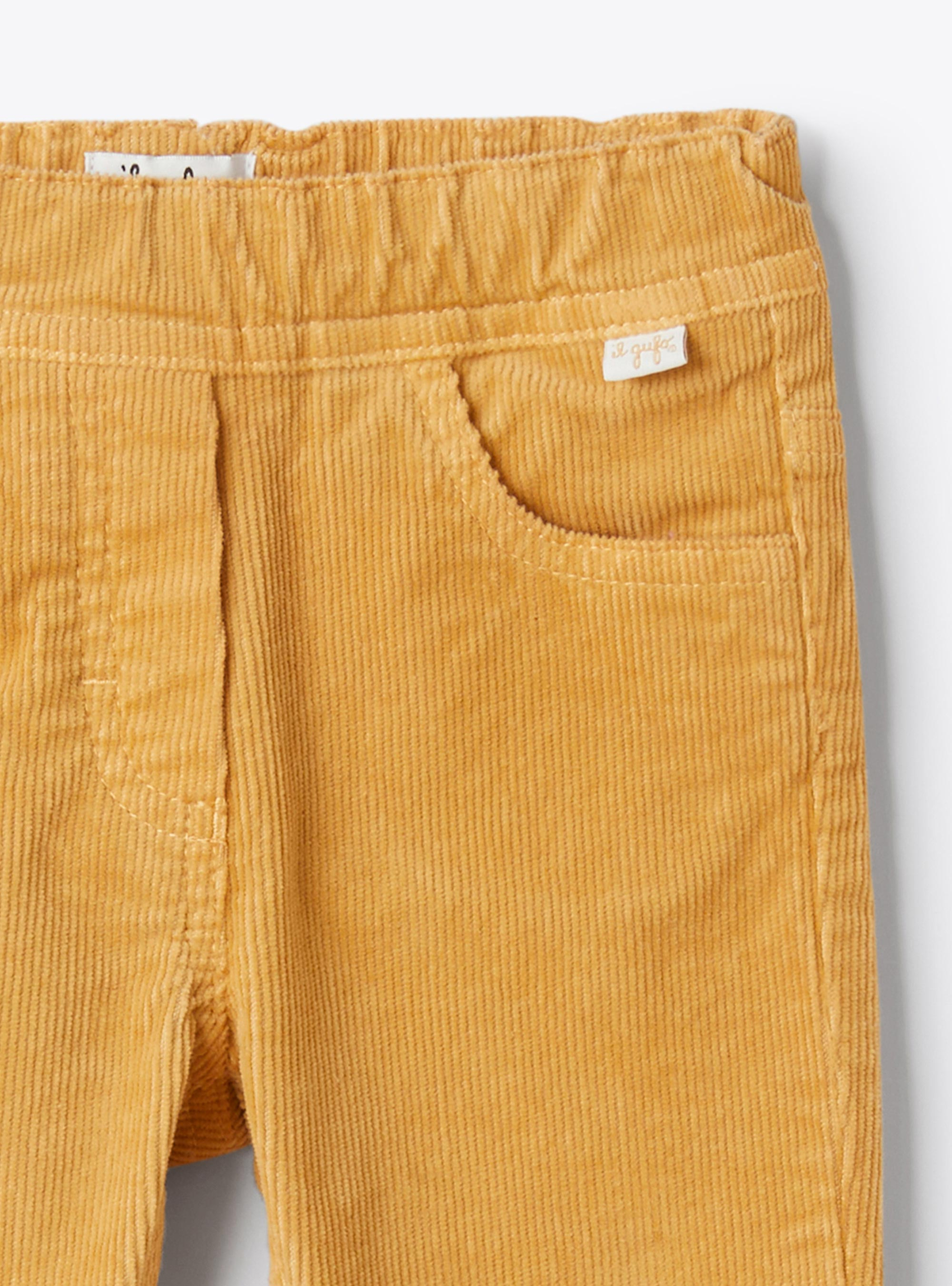 Flared design velvet trousers - Orange | Il Gufo