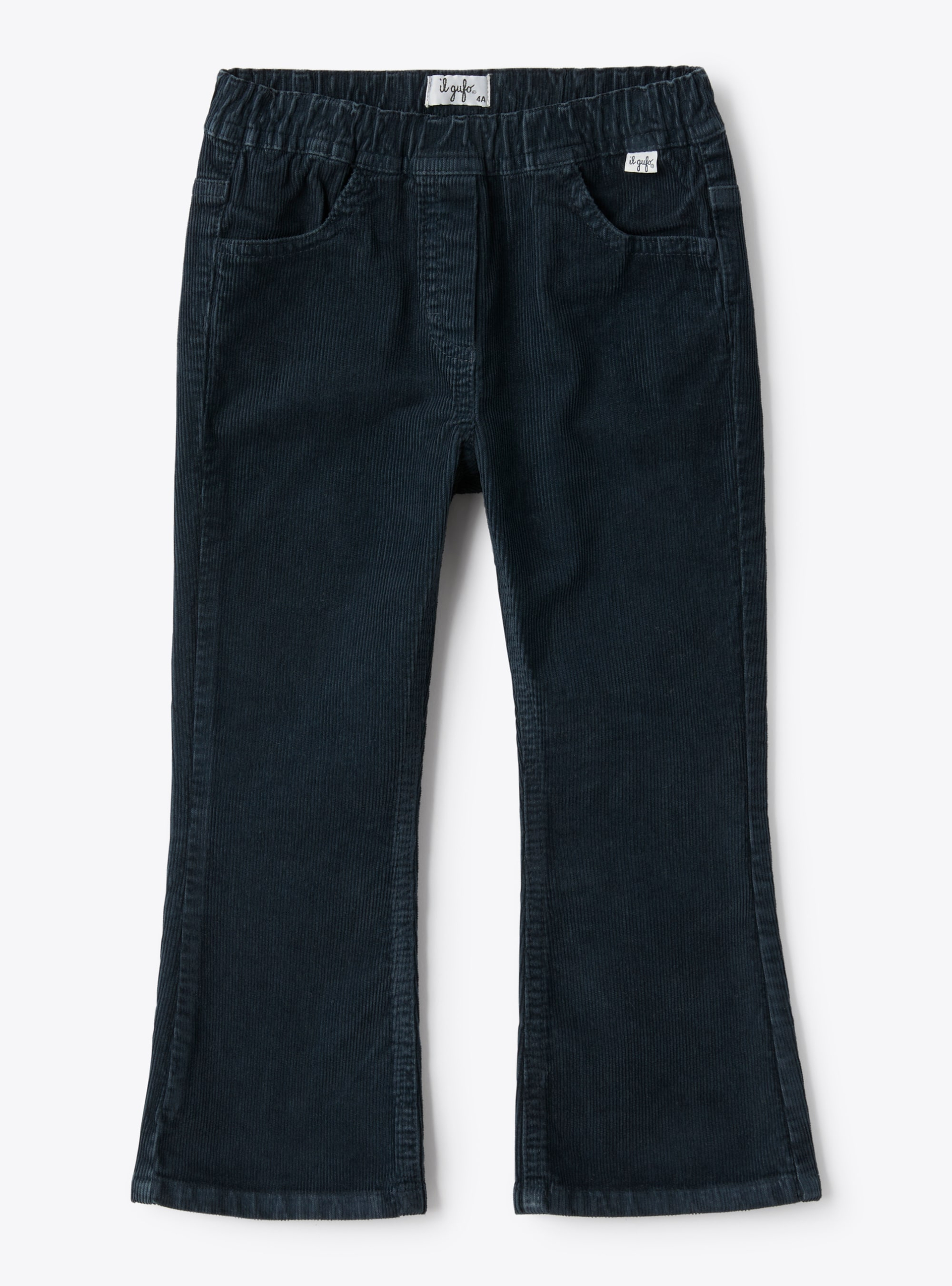 Pantalone flared in velluto - Blu | Il Gufo
