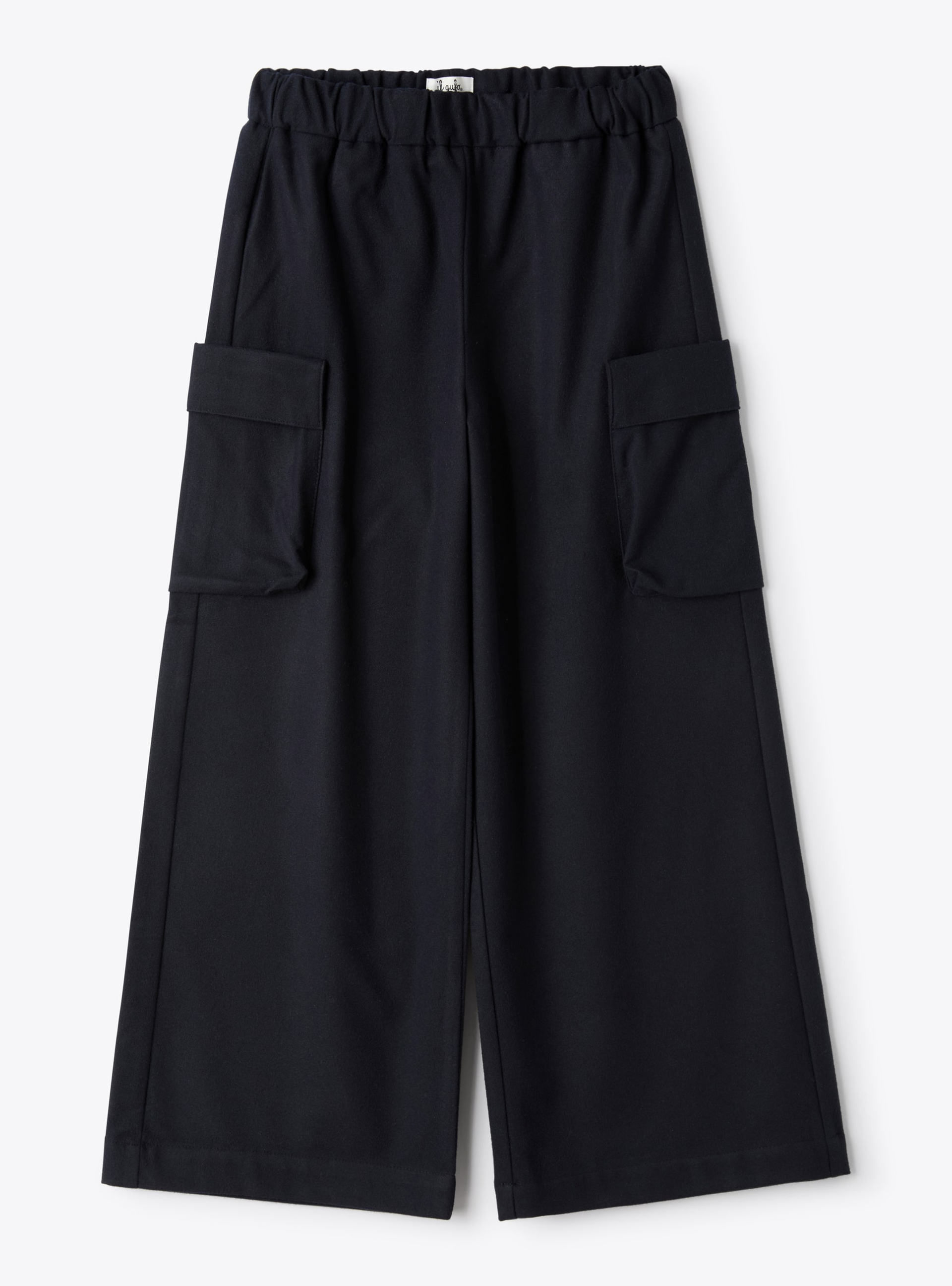 Palazzo pants in techno-wool - Trousers - Il Gufo