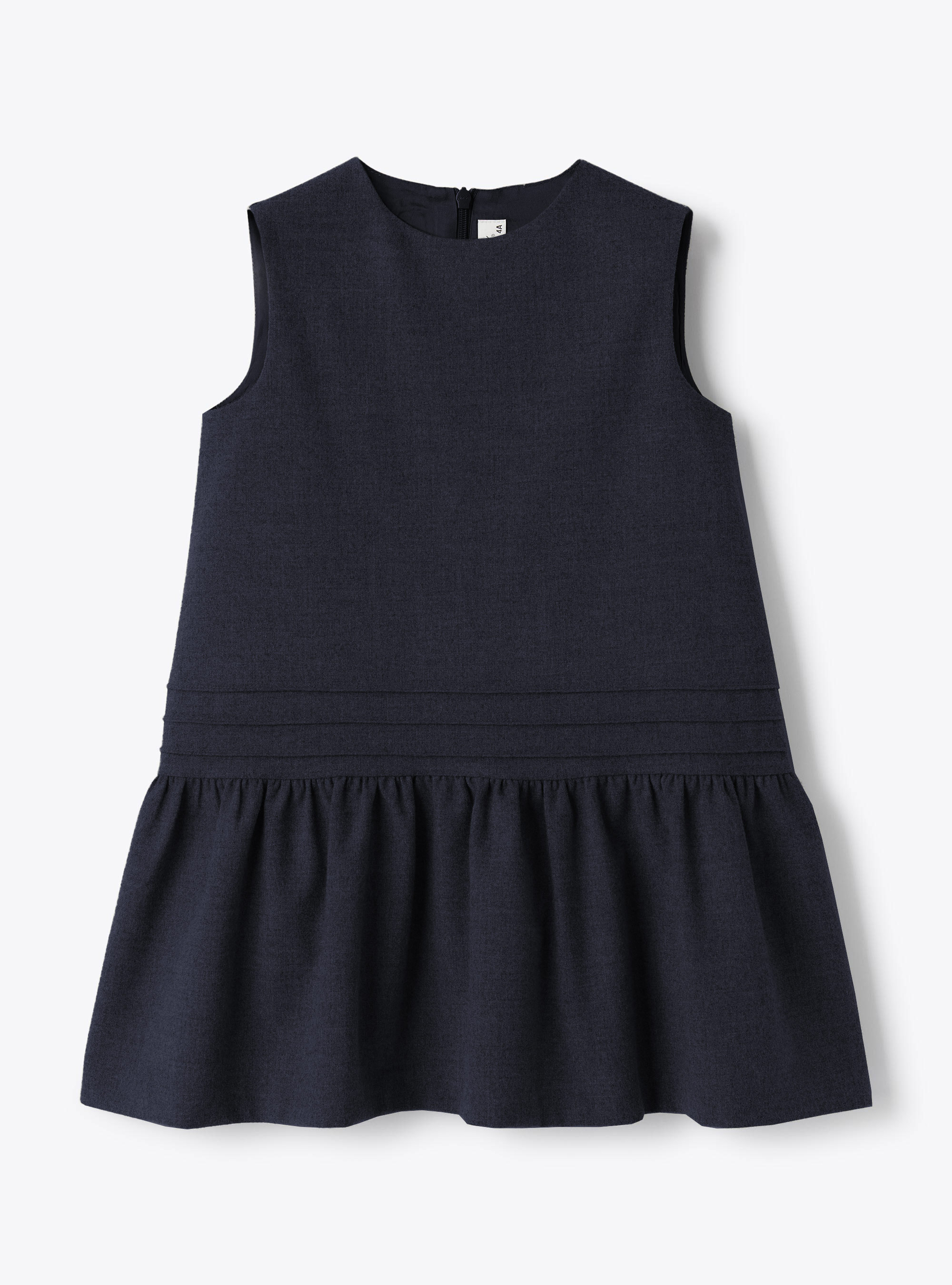 Tecno wool pinafore dress - Blue | Il Gufo