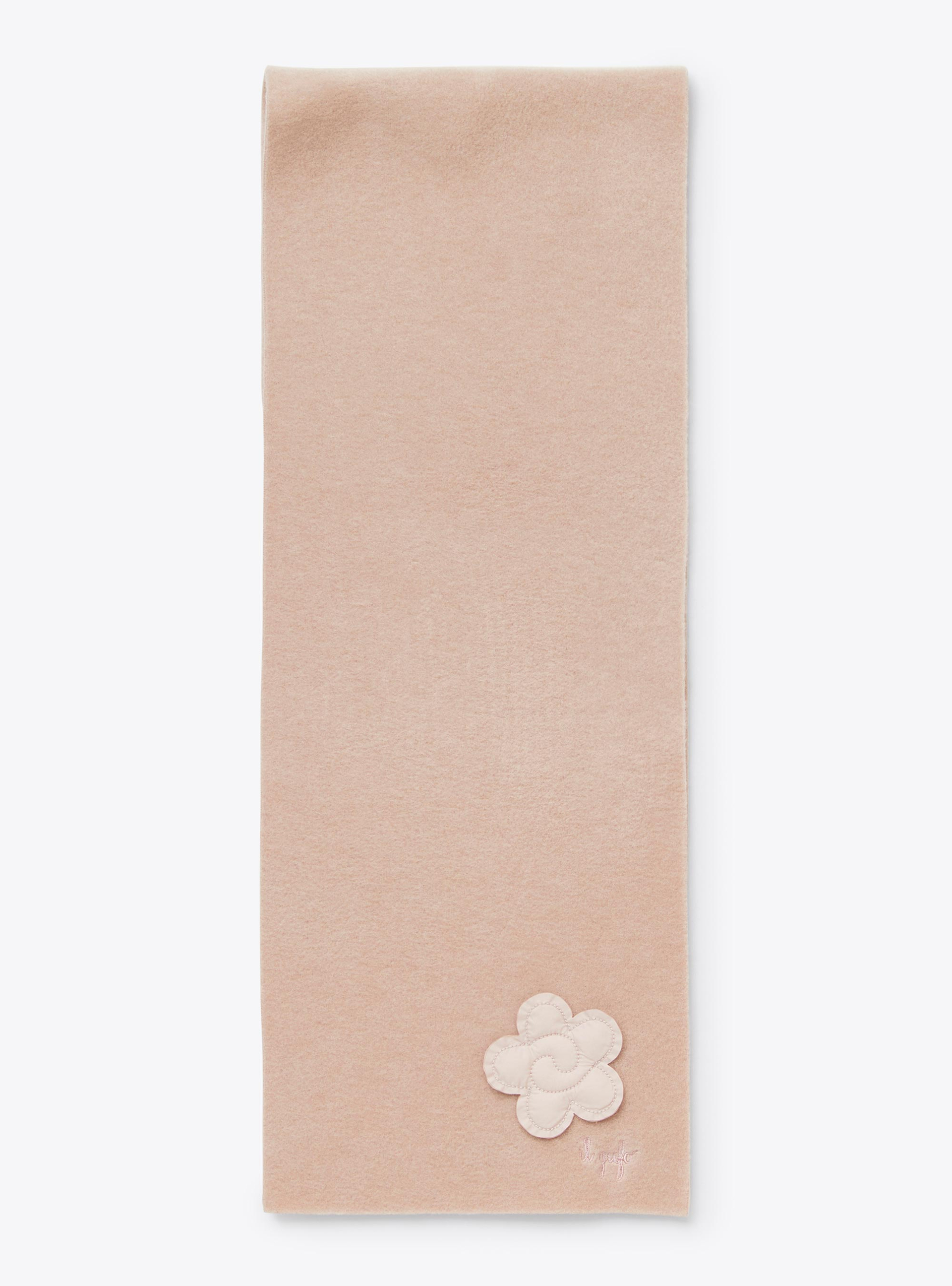 Fleece scarf with floral appliqué - Accessories - Il Gufo