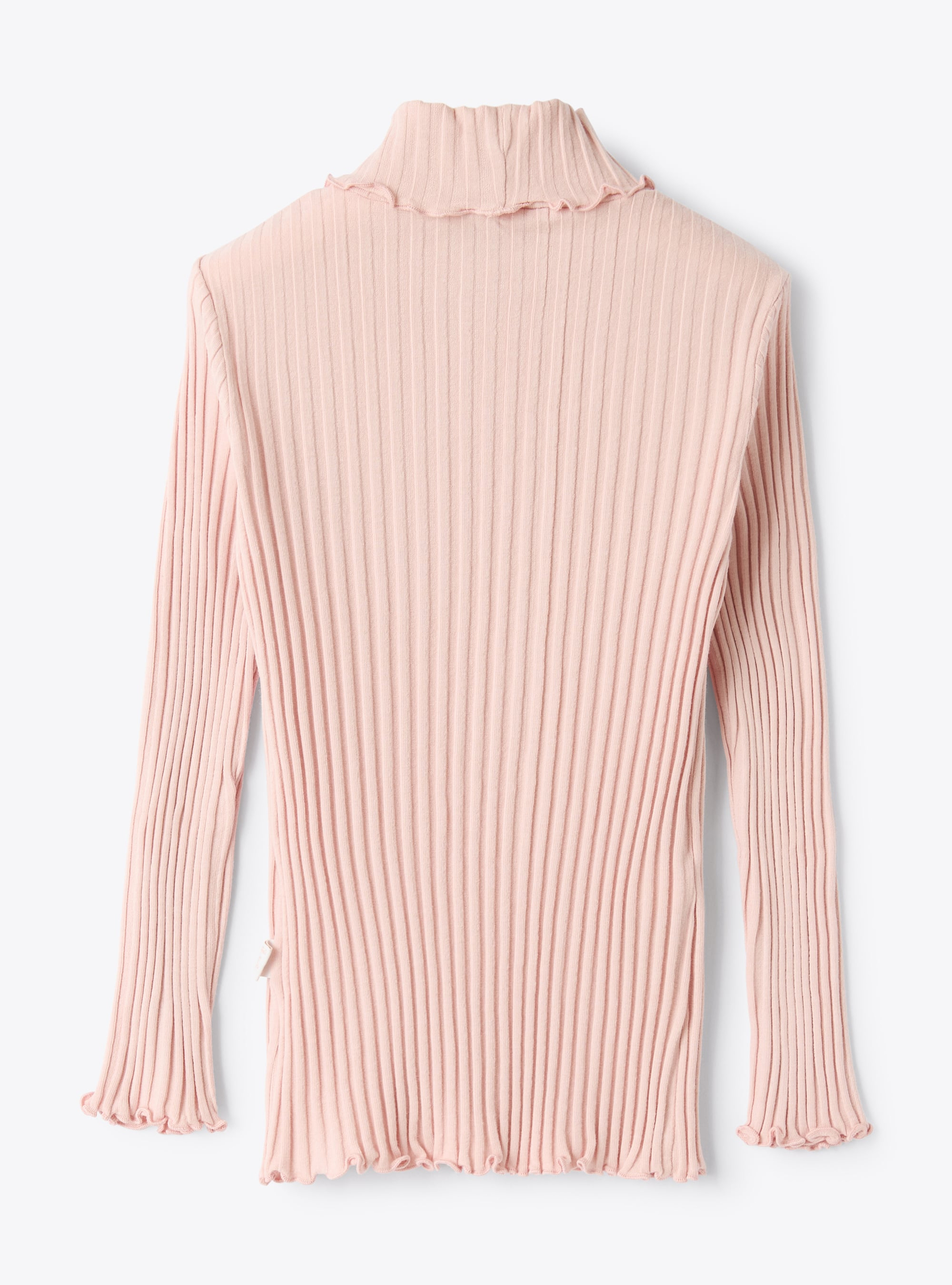 Ribbed turtleneck T-shirt - Pink | Il Gufo