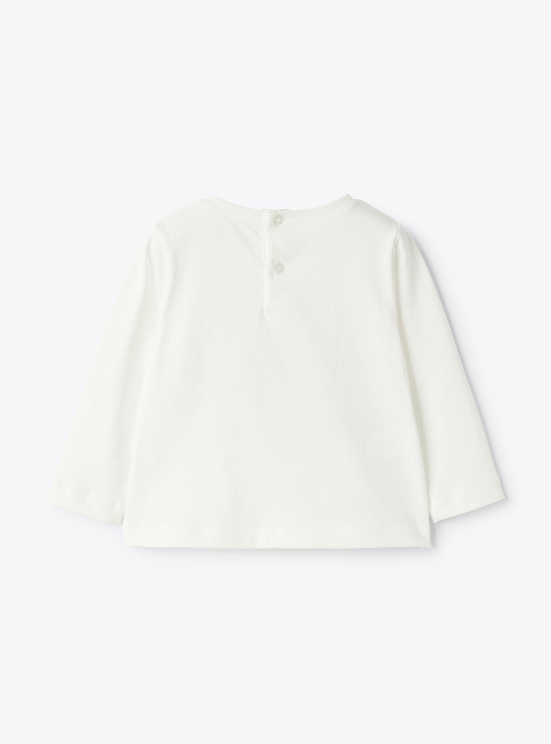 Jersey T-shirt with print - White | Il Gufo