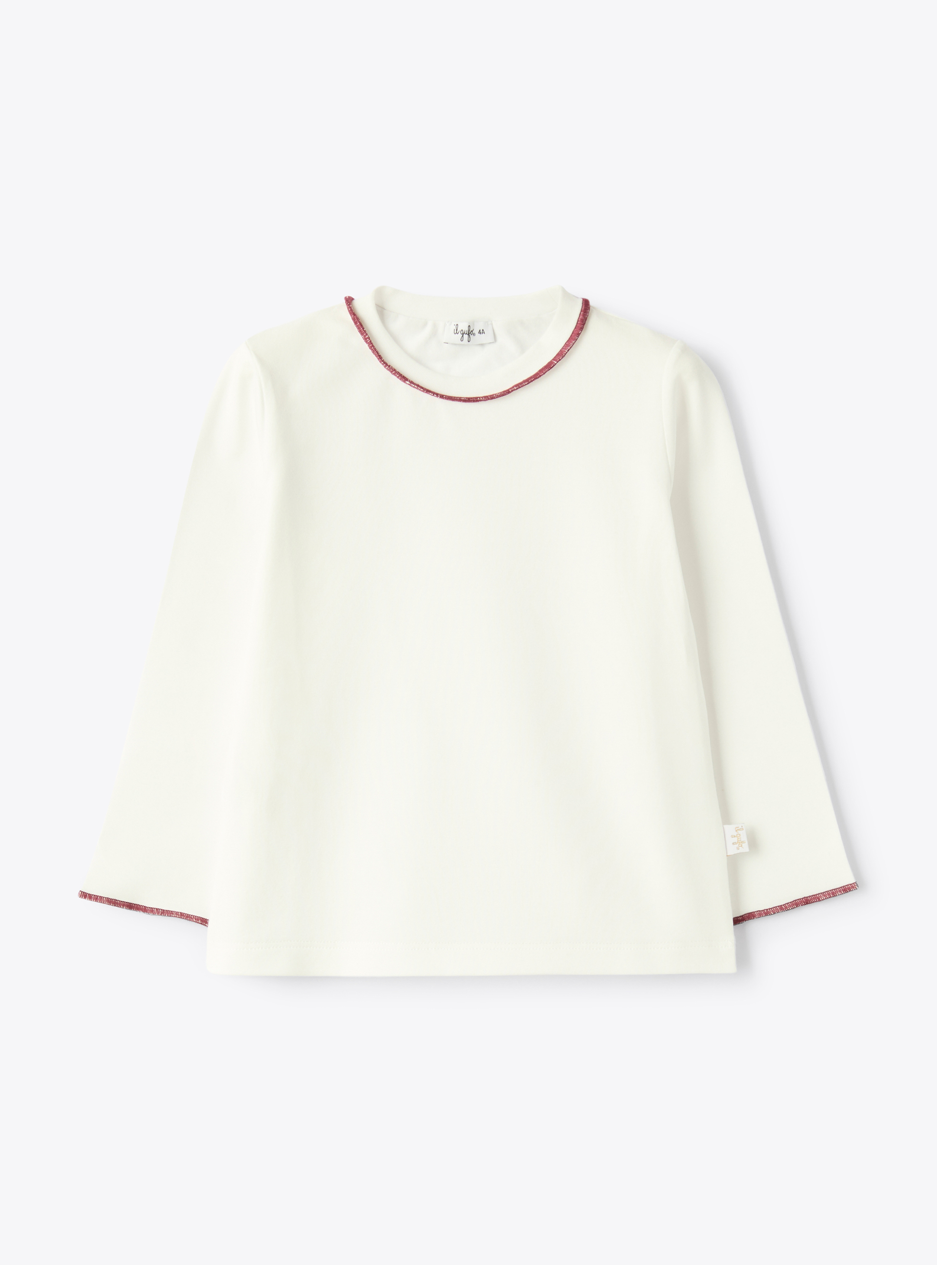 Brushed jersey T-shirt - White | Il Gufo