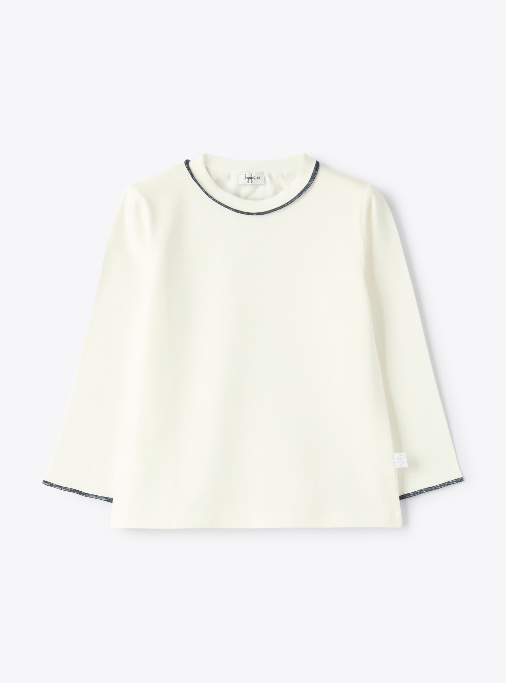 Brushed jersey T-shirt - White | Il Gufo