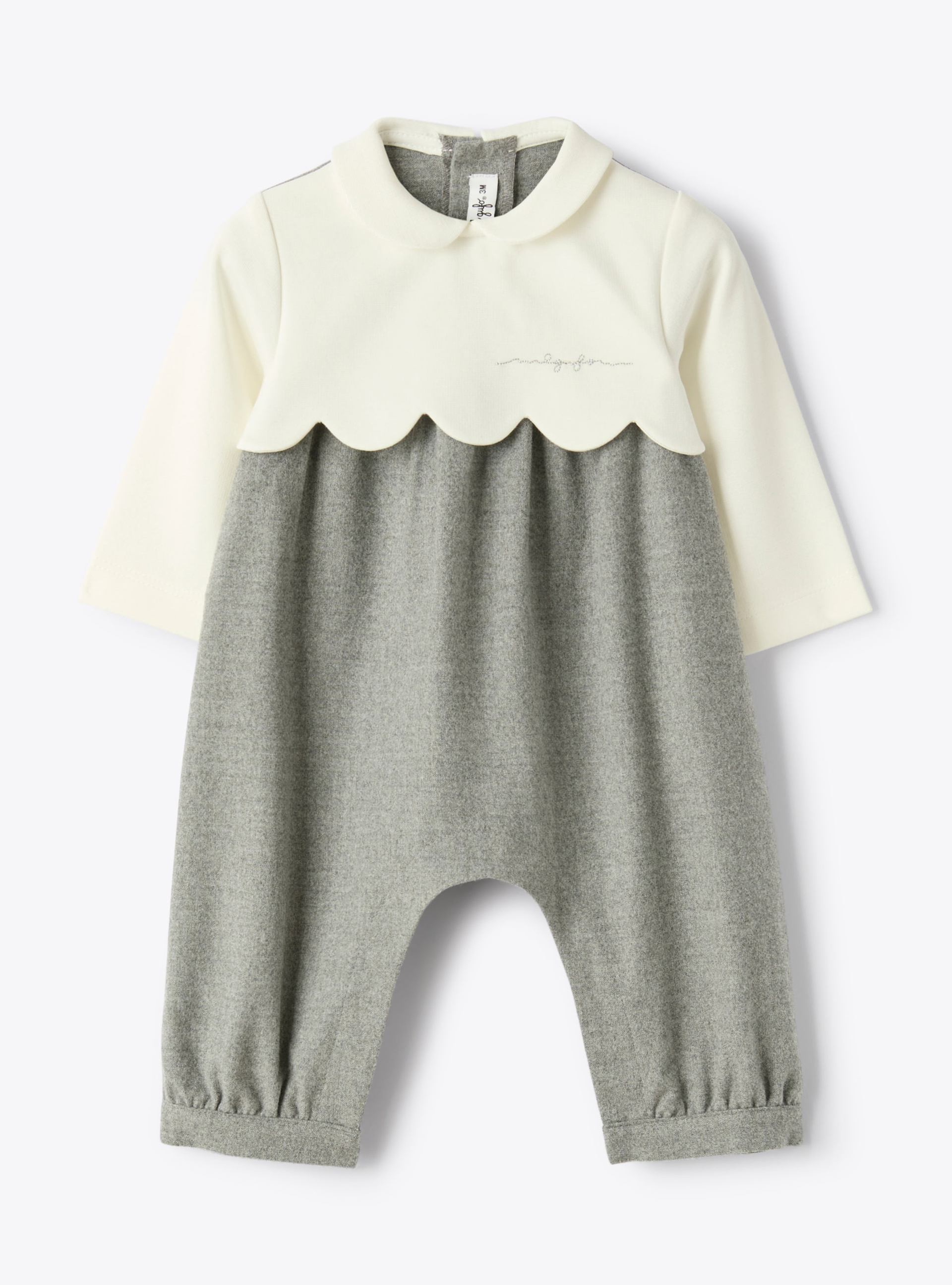 Cape motif jumpsuit - Grey | Il Gufo