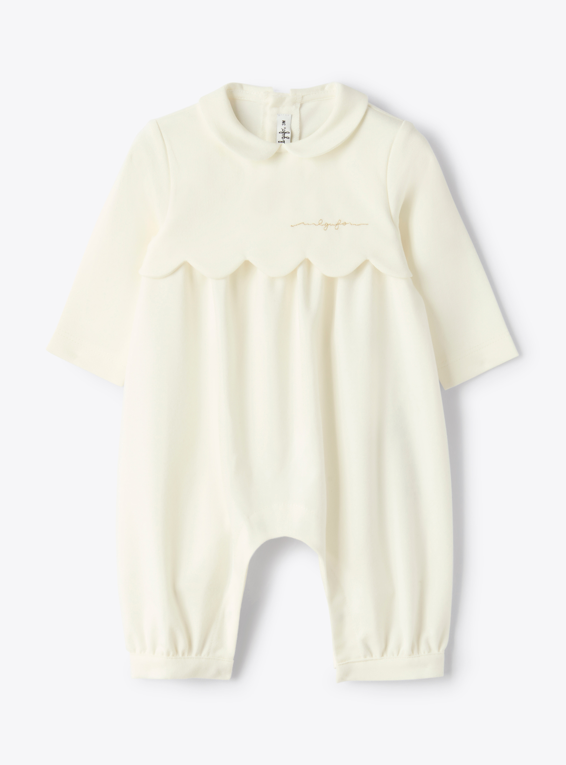 Cape motif jumpsuit - White | Il Gufo