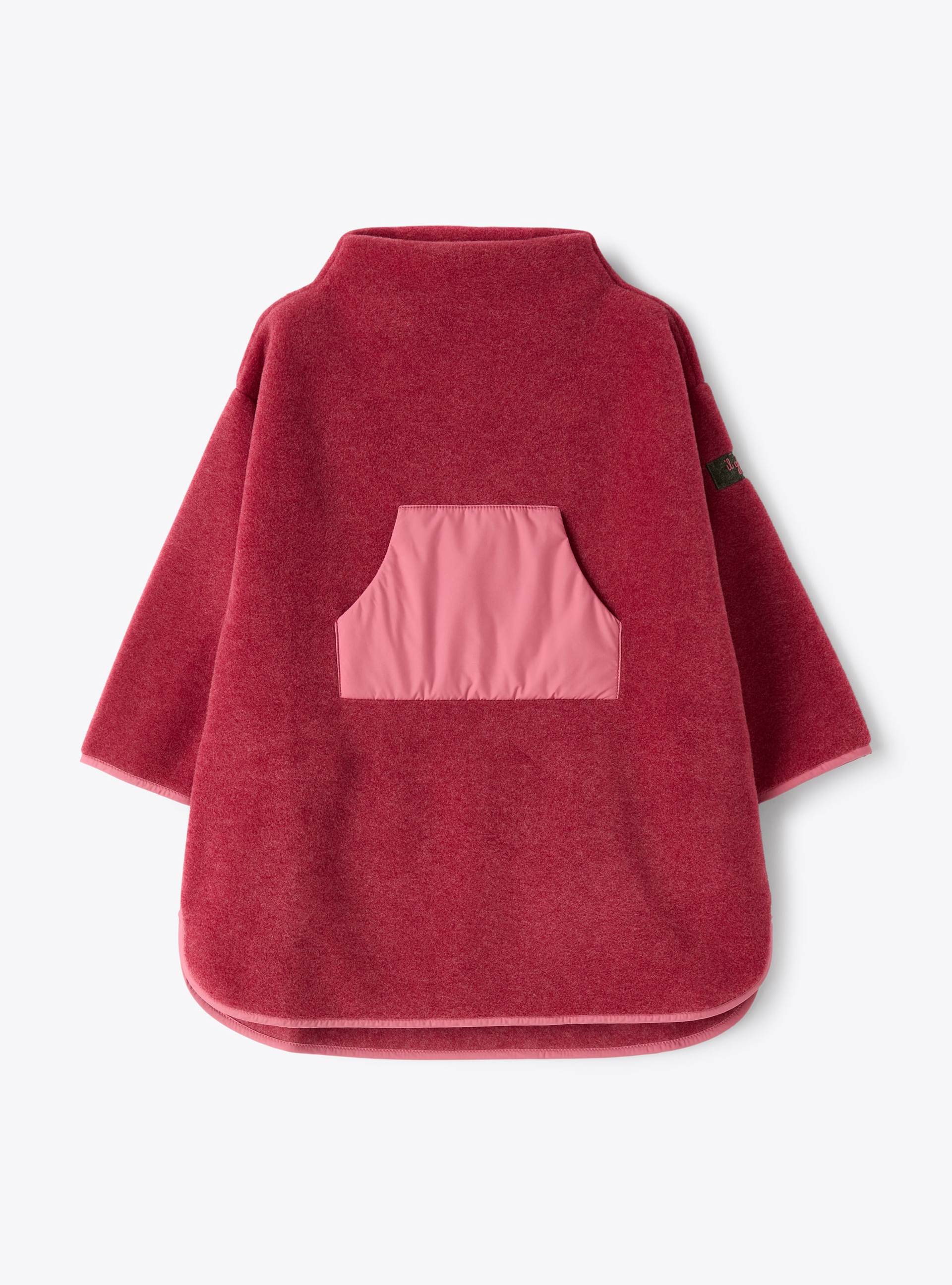 Fleece dress with pocket - Red | Il Gufo