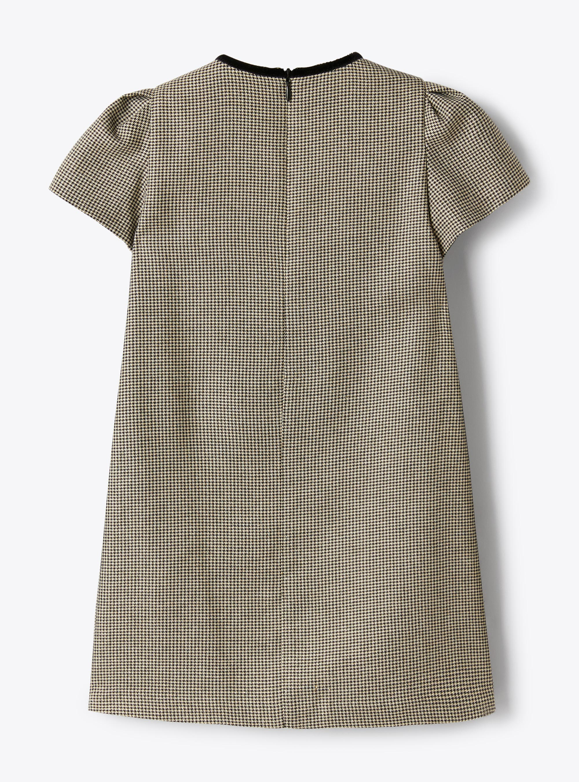 Lurex houndstooth dress - Black | Il Gufo