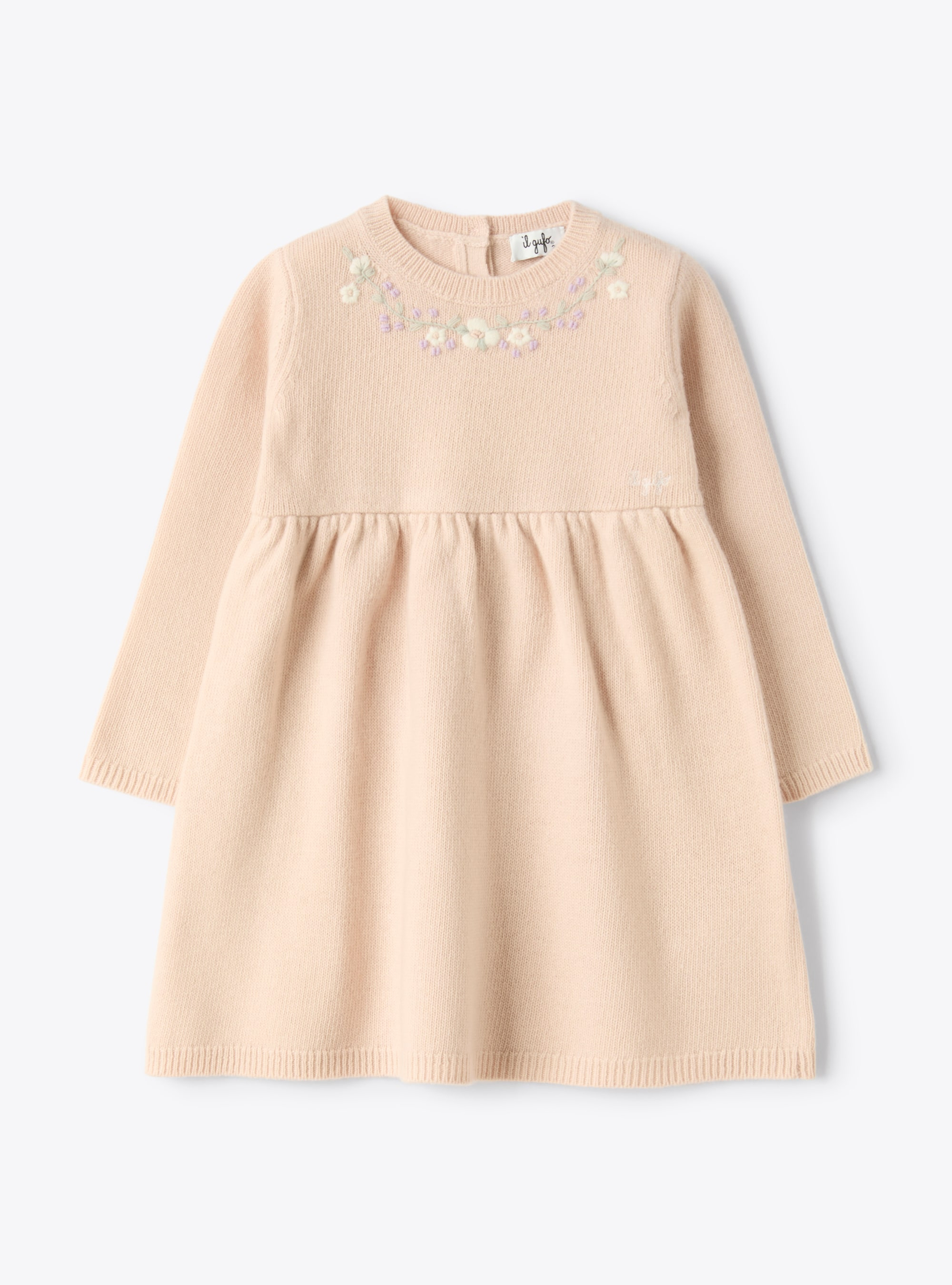 Wool dress with embroidery - Dresses - Il Gufo