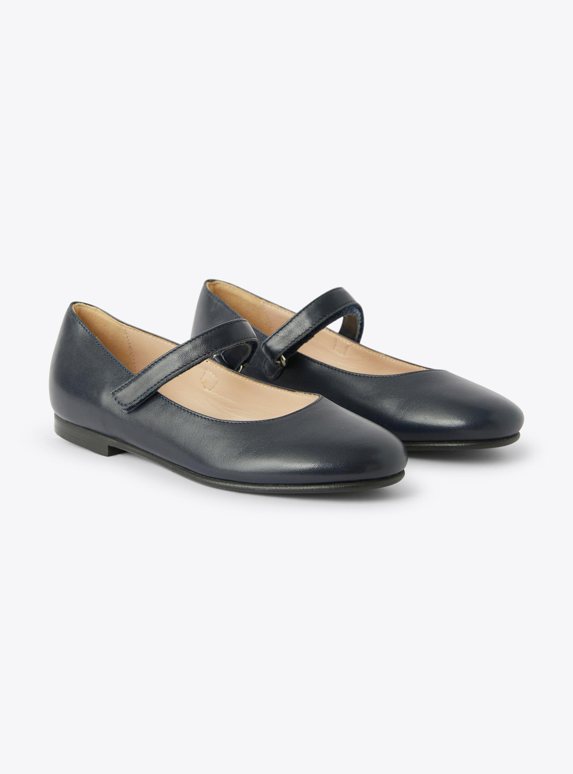 Ballerinas aus Leder - Blau | Il Gufo