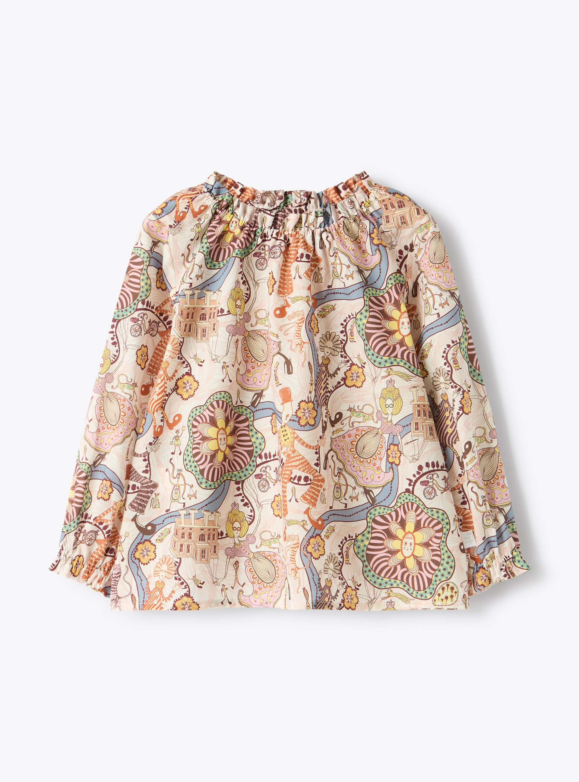 Blouse with Liberty Fabric print - Pink | Il Gufo