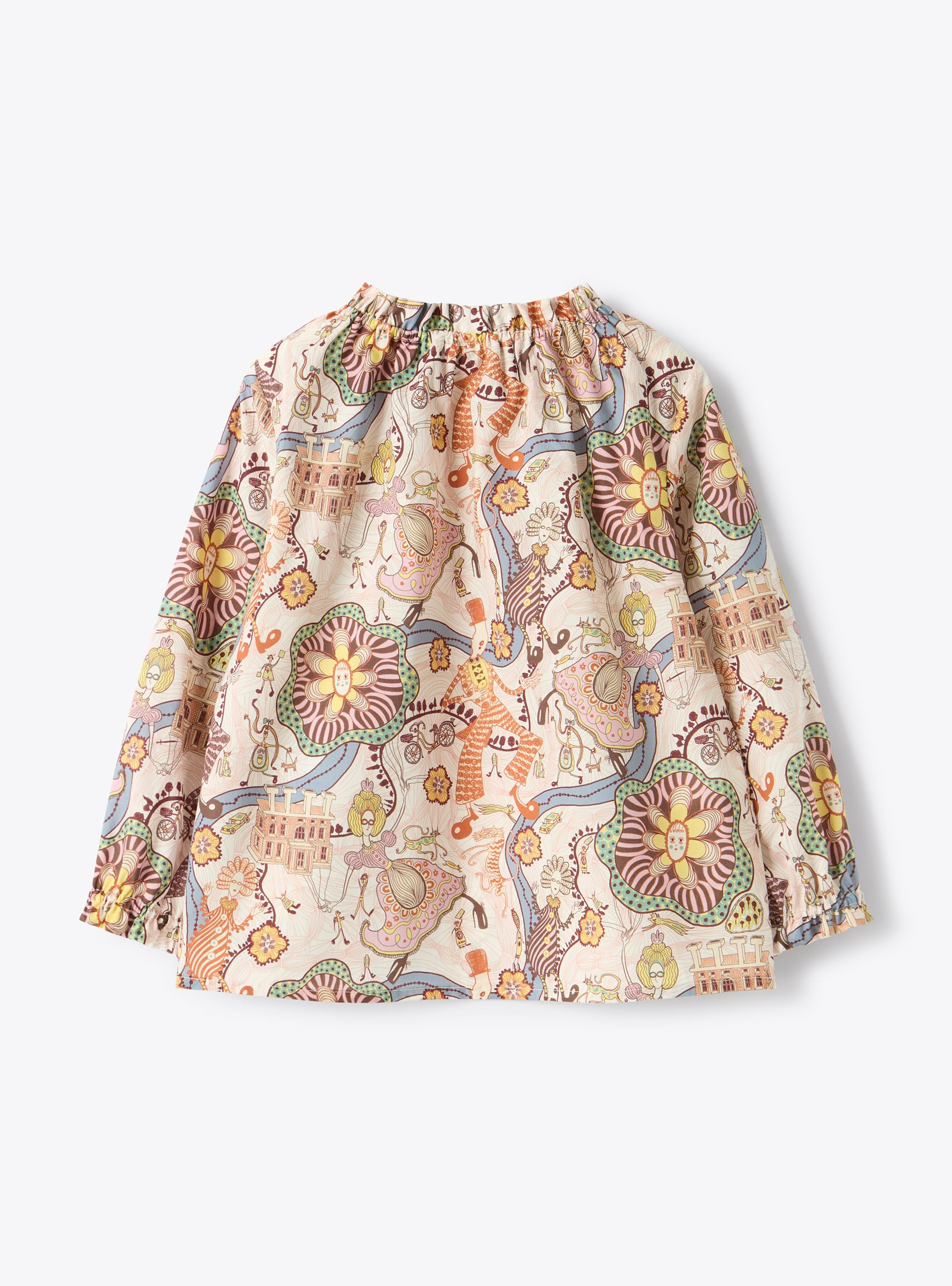 Blouse with Liberty Fabric print - Pink | Il Gufo