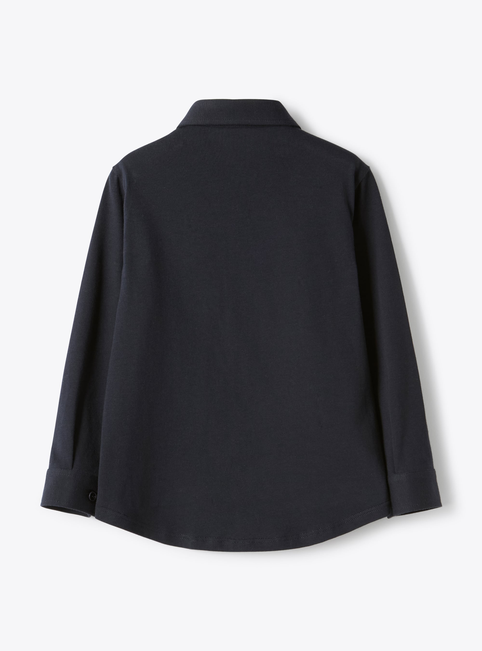 Hemd aus Baumwoll-Jersey - Blau | Il Gufo