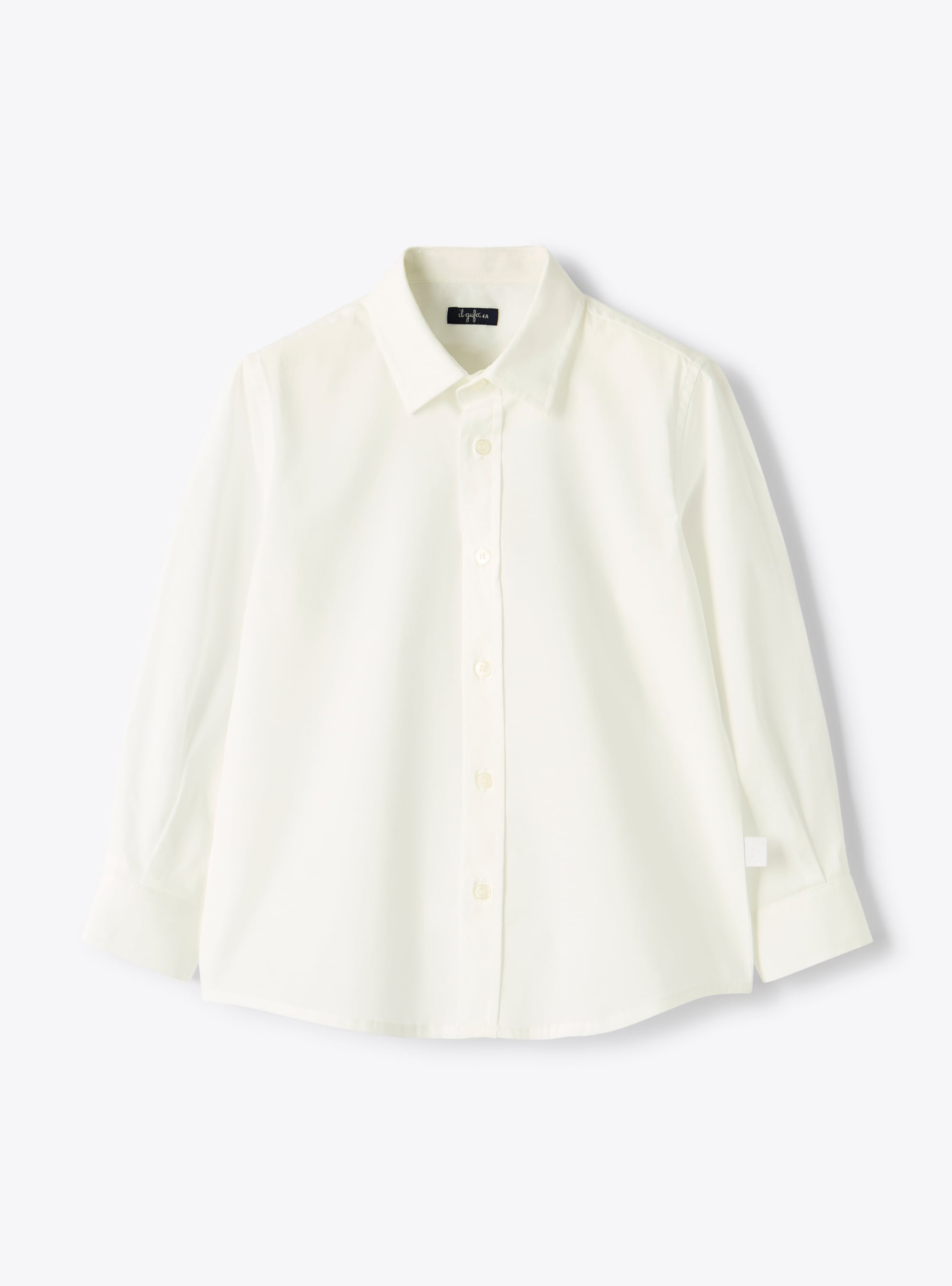 Regular fit poplin shirt - White | Il Gufo
