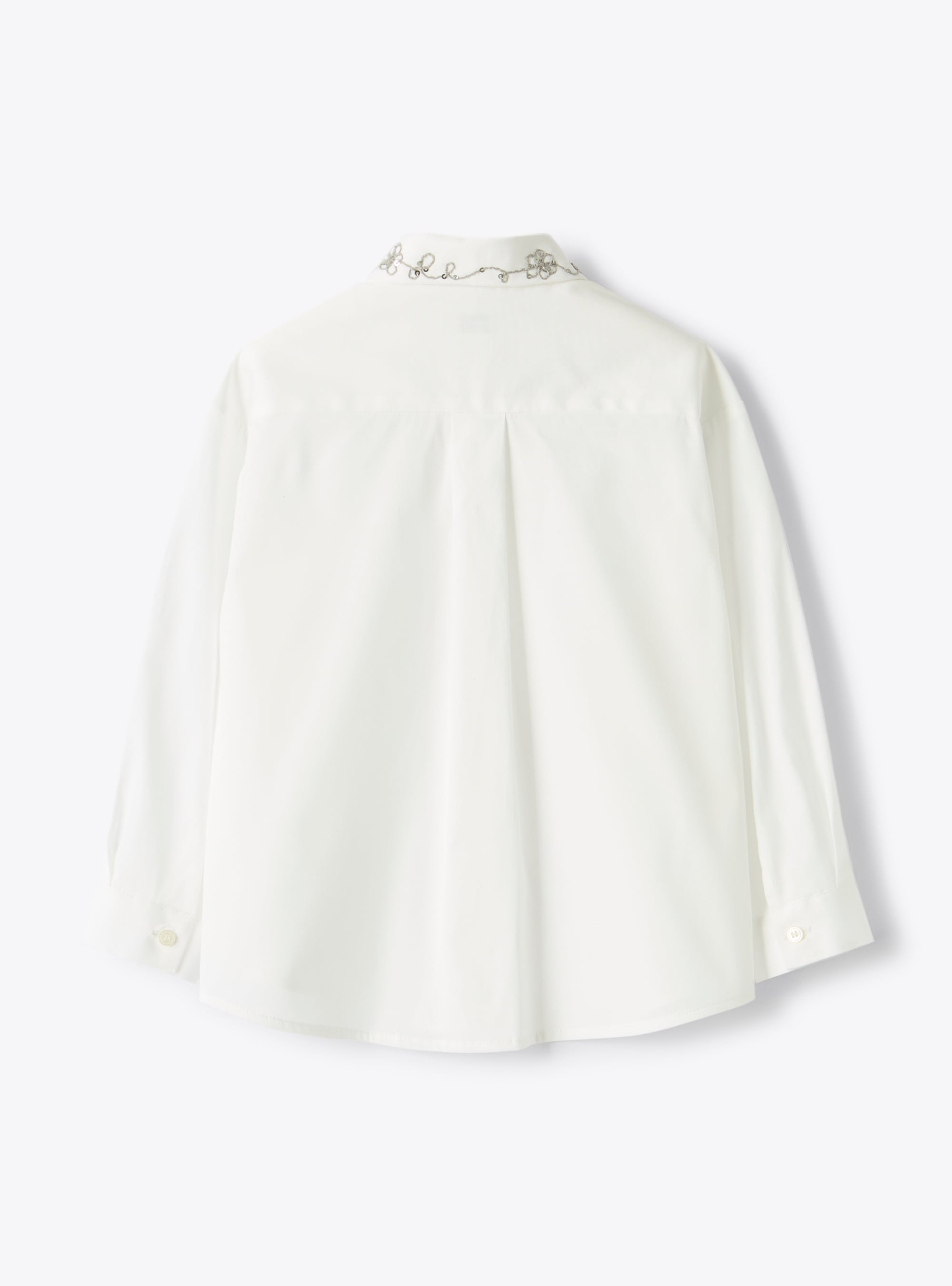 Shirt with floral embroidery and sequins - Shirts - Il Gufo