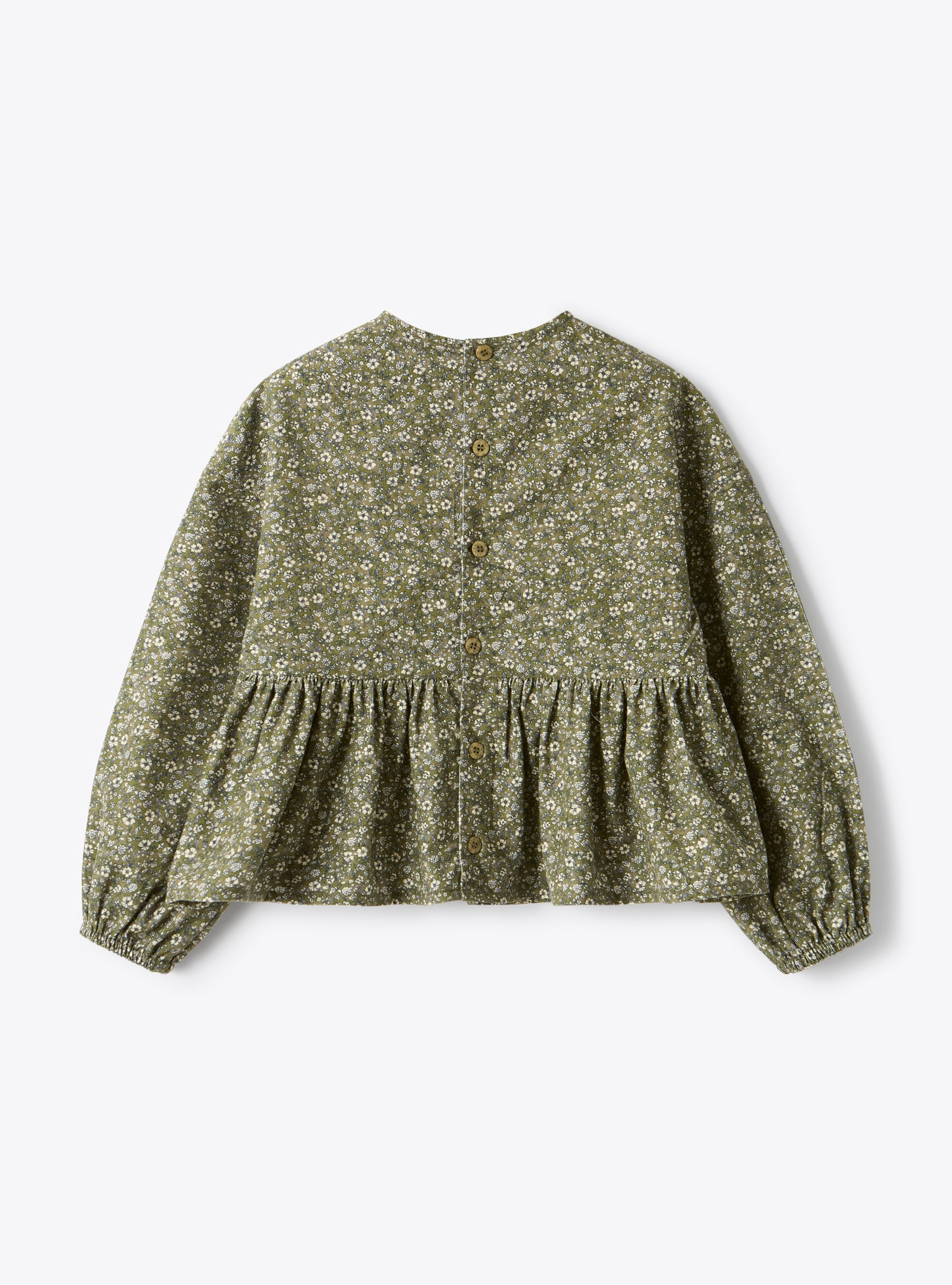 Floral velvet blouse - Green | Il Gufo