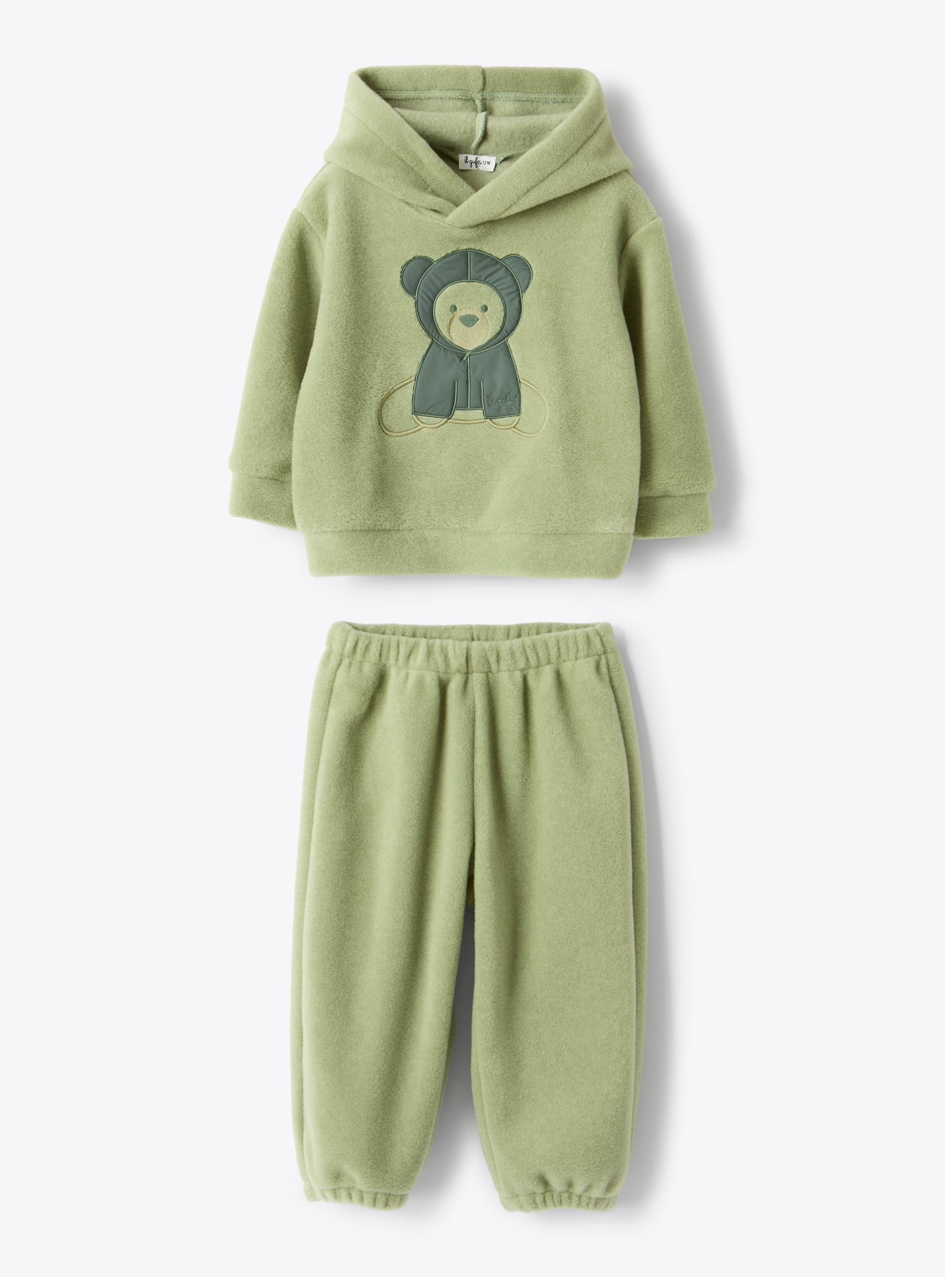 Fleece set with teddy bear - Two-piece sets - Il Gufo