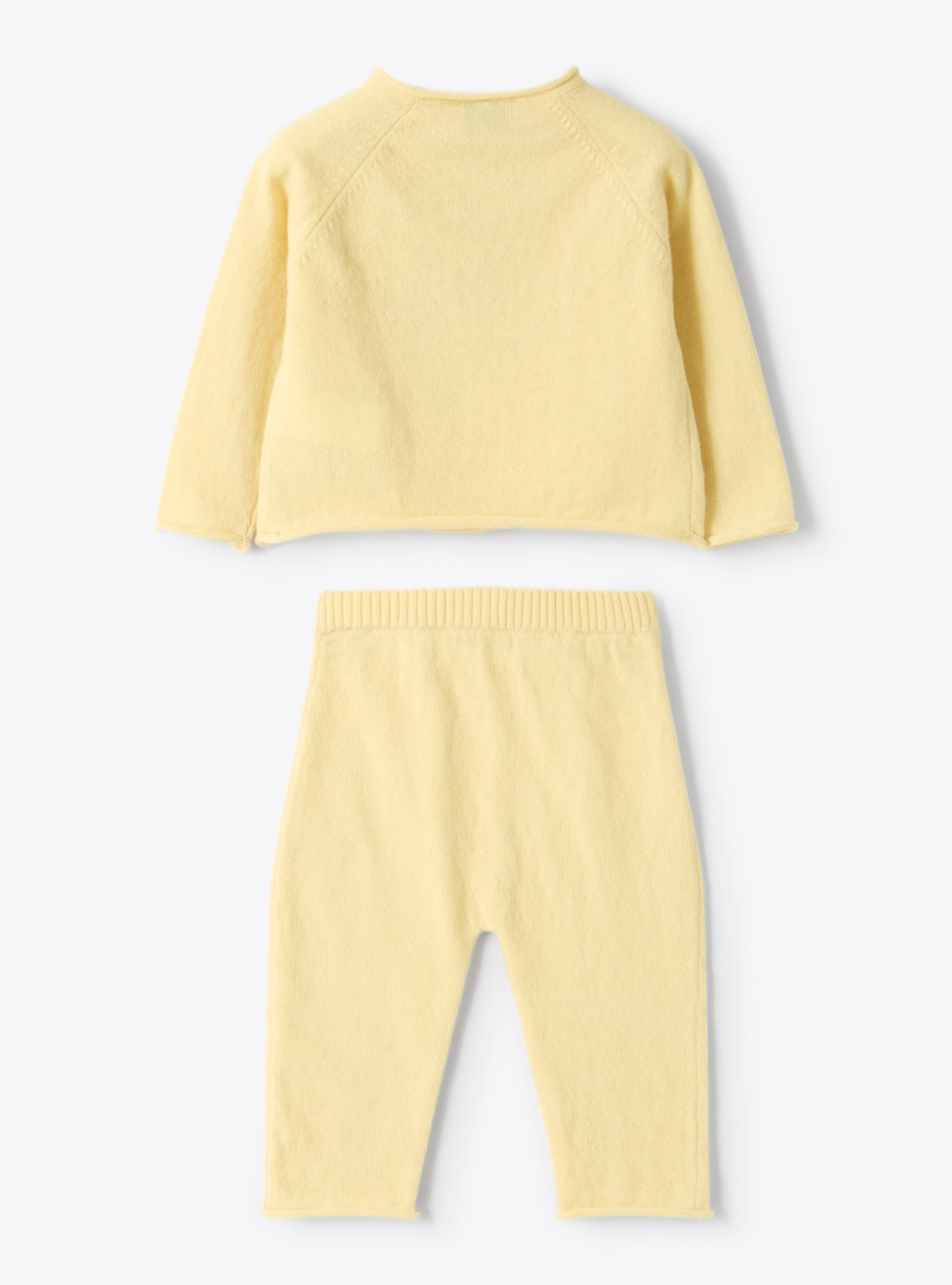 Two-piece wool set - Yellow | Il Gufo