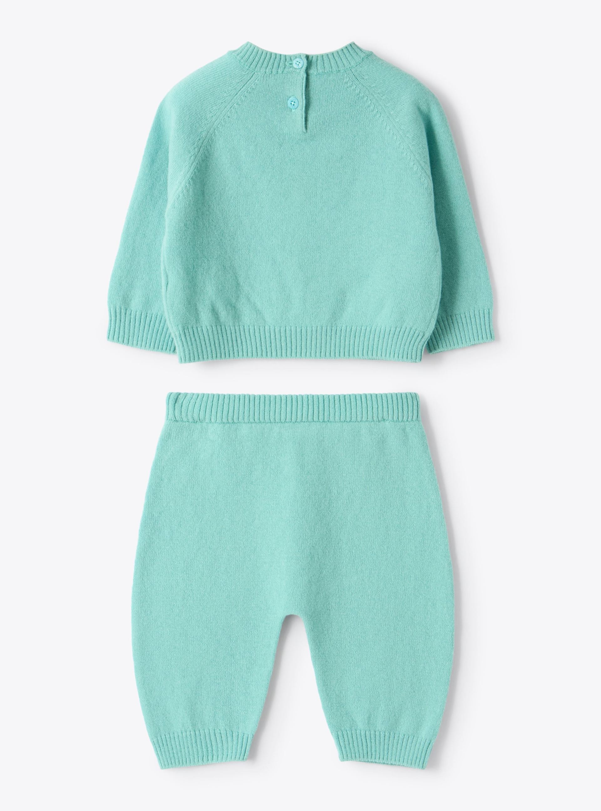 Two-piece wool set - Light blue | Il Gufo