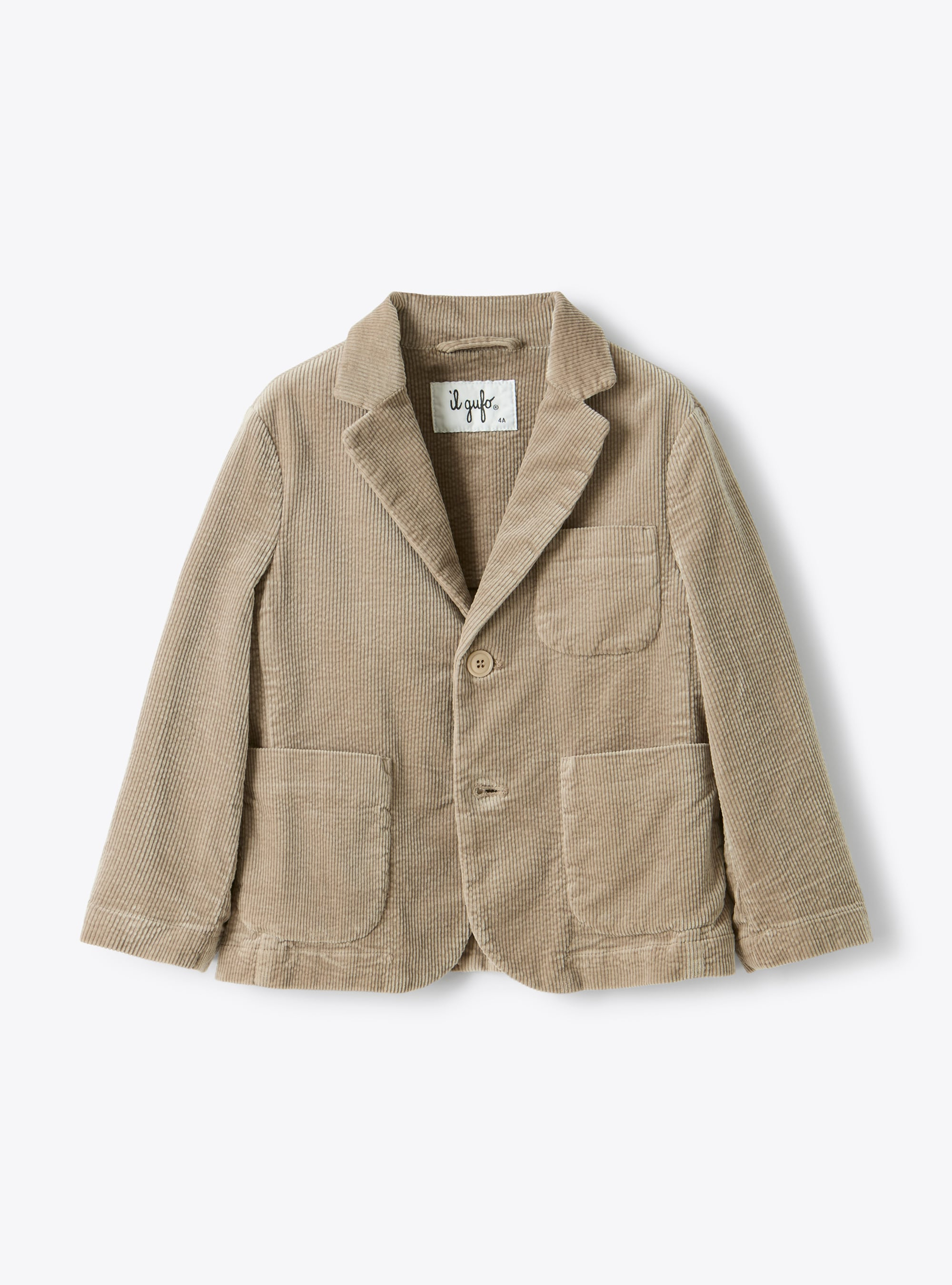 Corduroy velvet blazer - Brown | Il Gufo