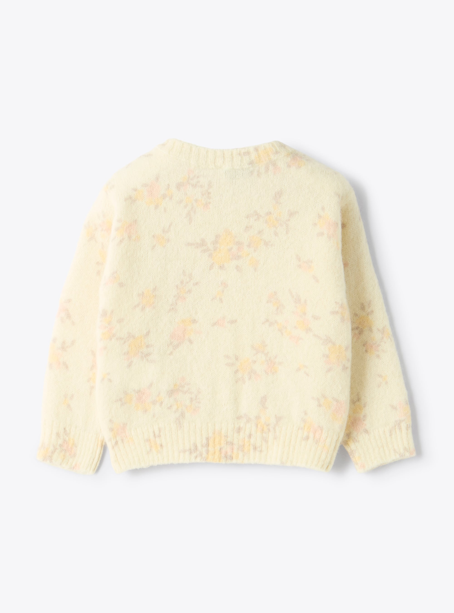 Floral alpaca-blend yarn cardigan - Sweaters - Il Gufo