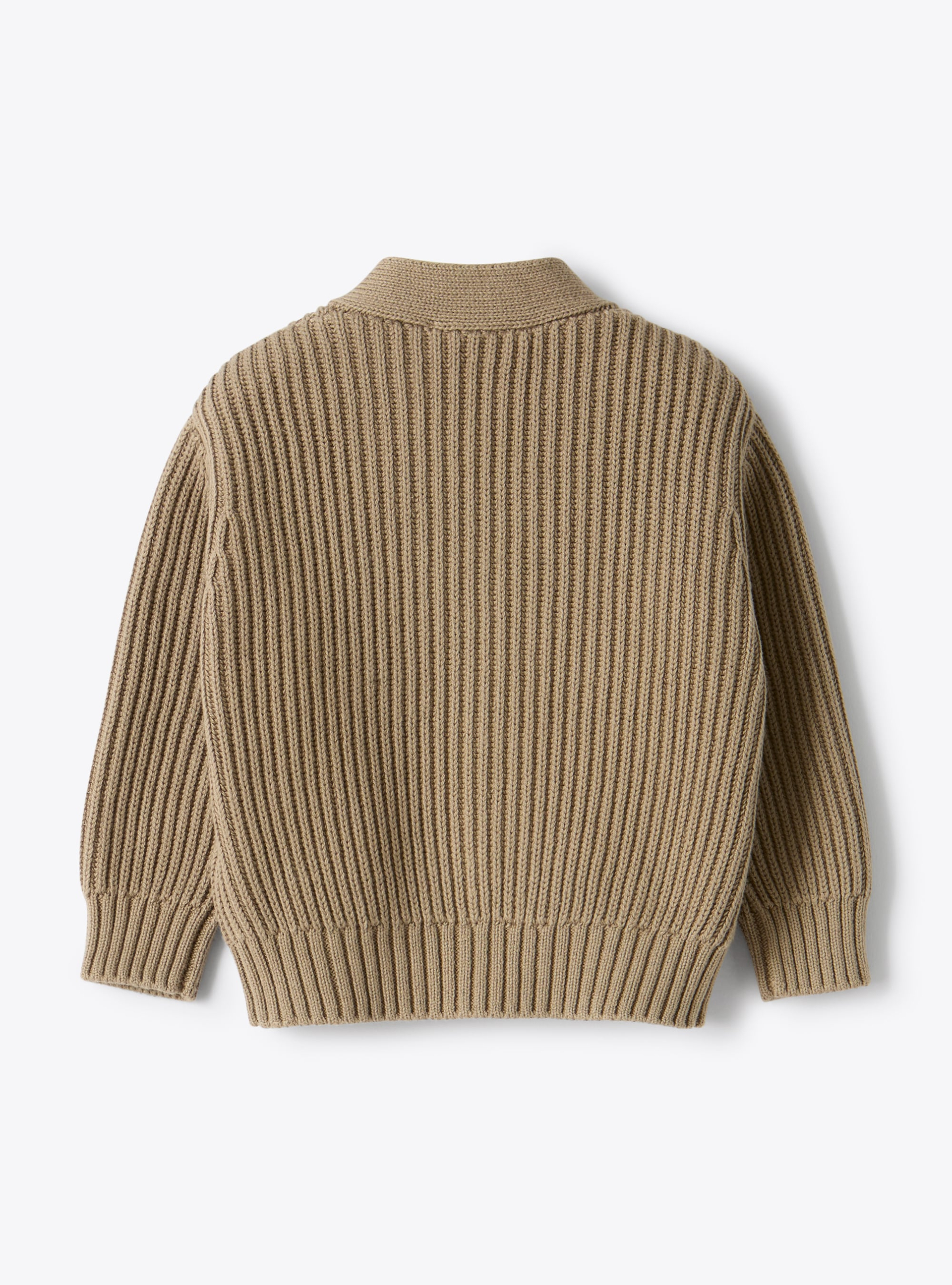 Organic cotton cardigan - Brown | Il Gufo