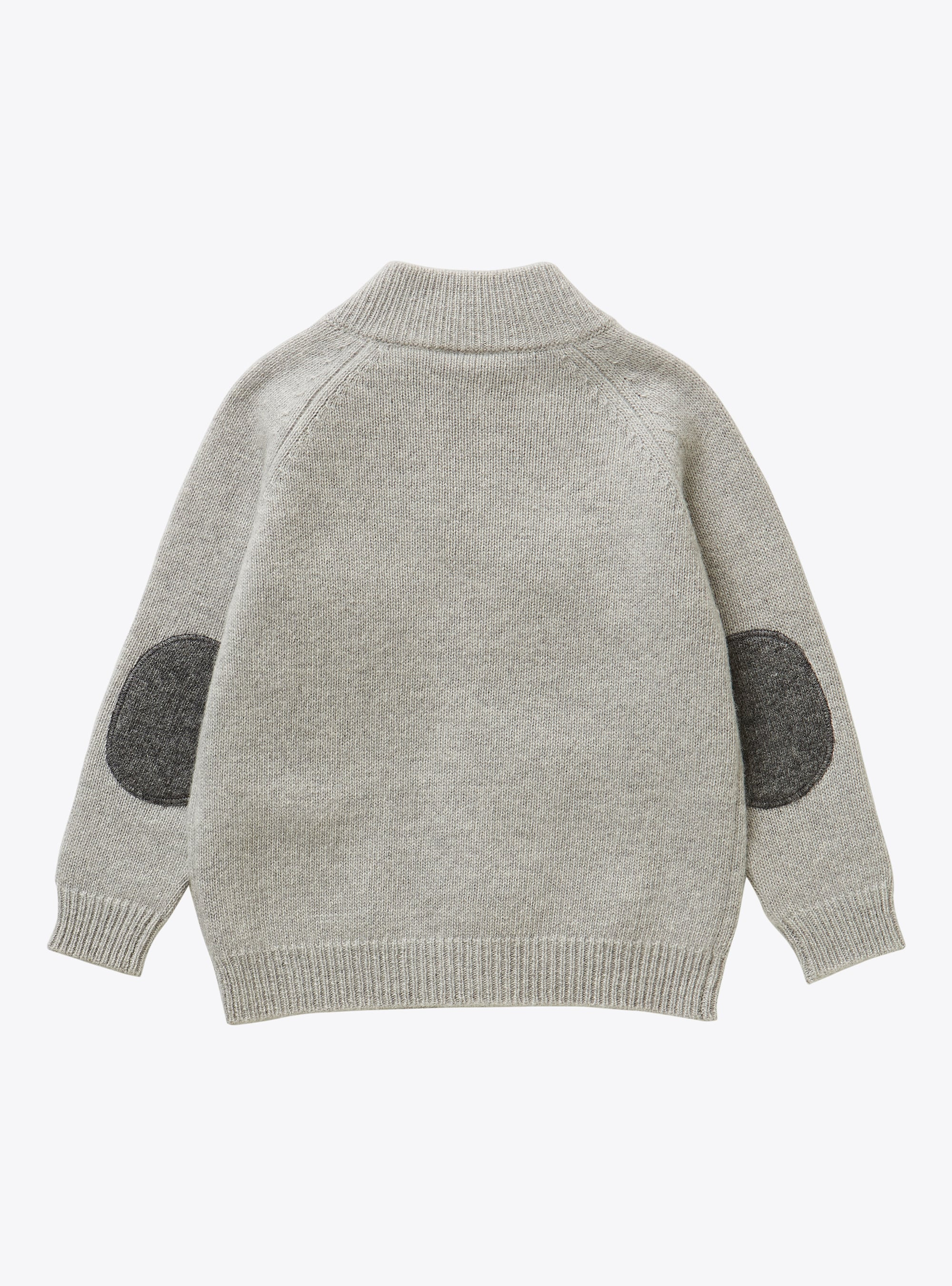 Wool cardigan with patch - Grey | Il Gufo