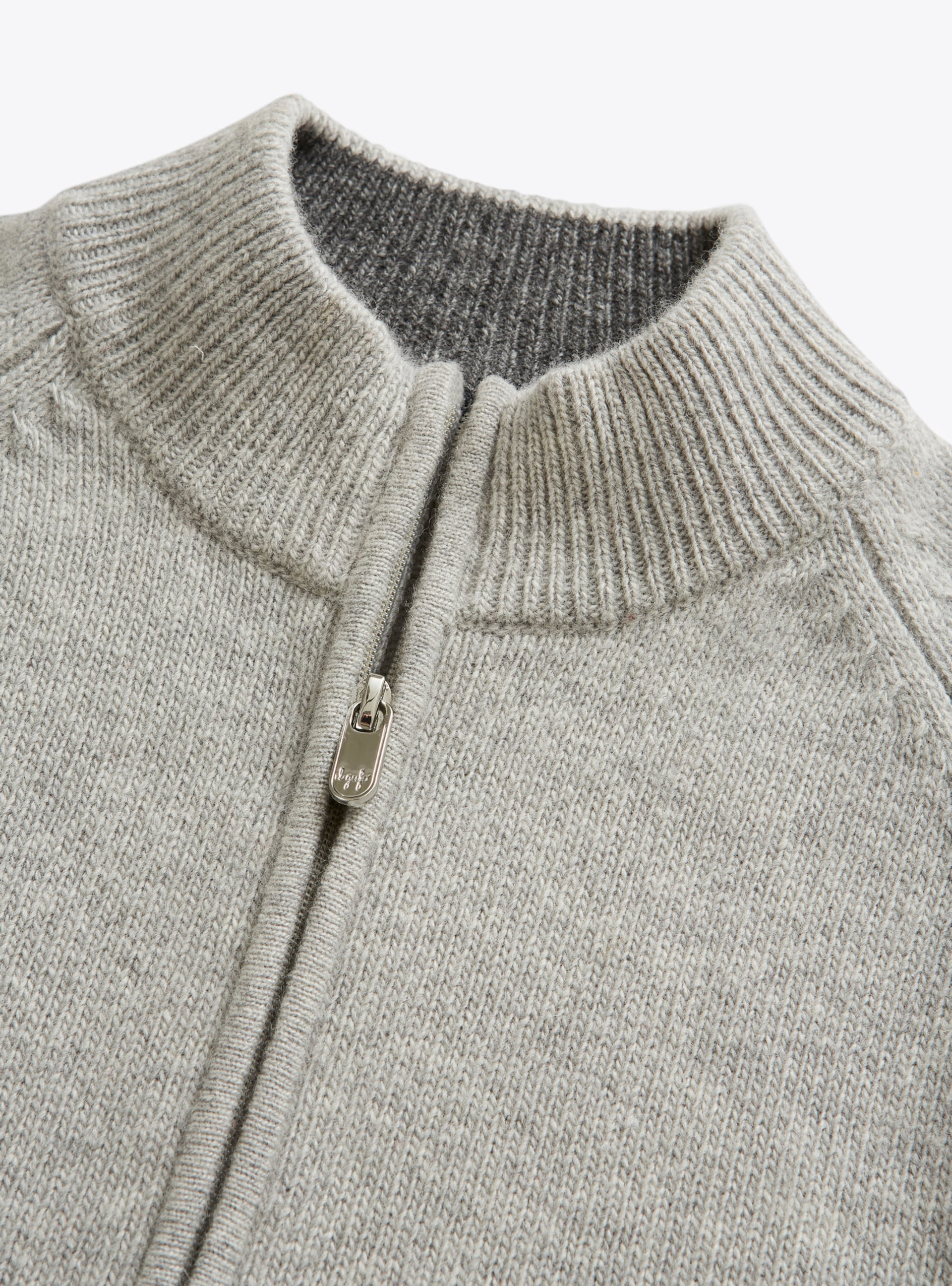 Wool cardigan with patch - Grey | Il Gufo
