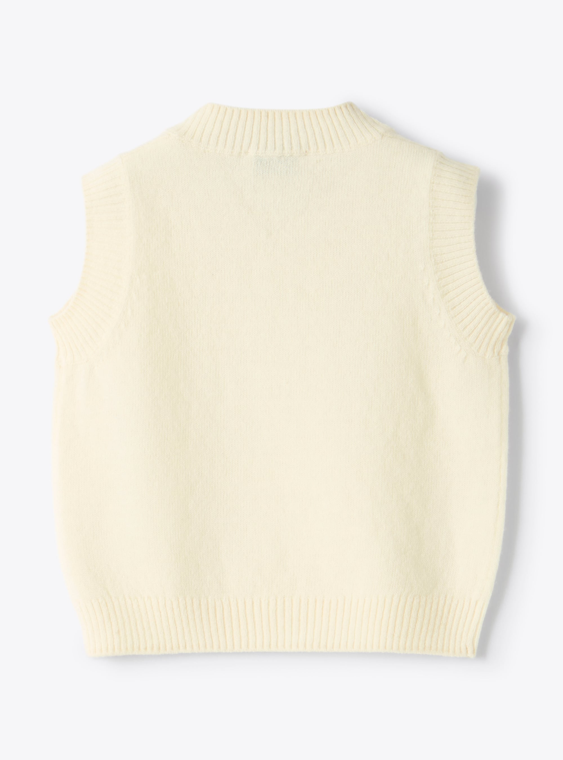 Merino wool vest - White | Il Gufo