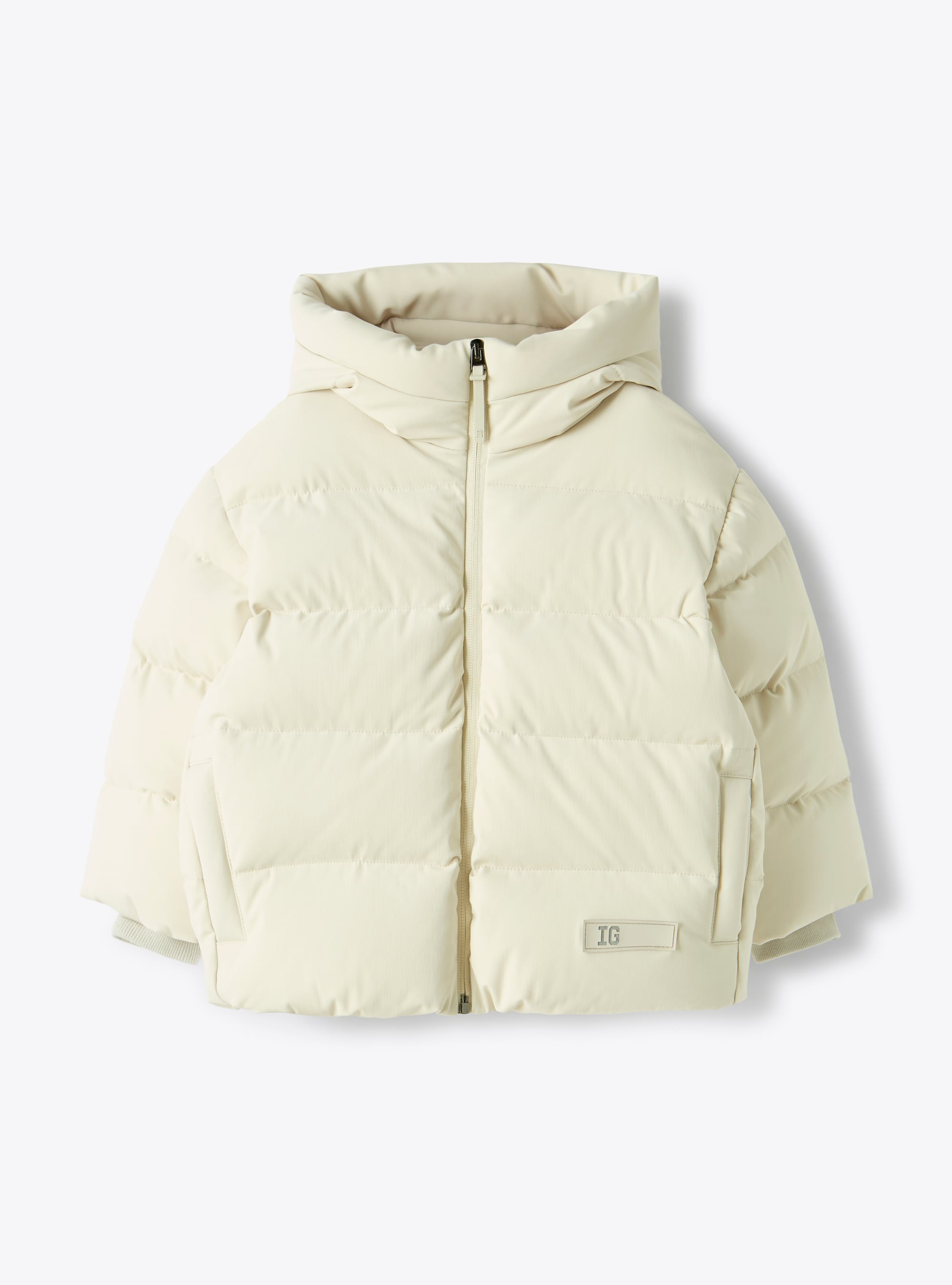 Sensitive® Fabrics ausgestellte Daunenjacke - Beige | Il Gufo