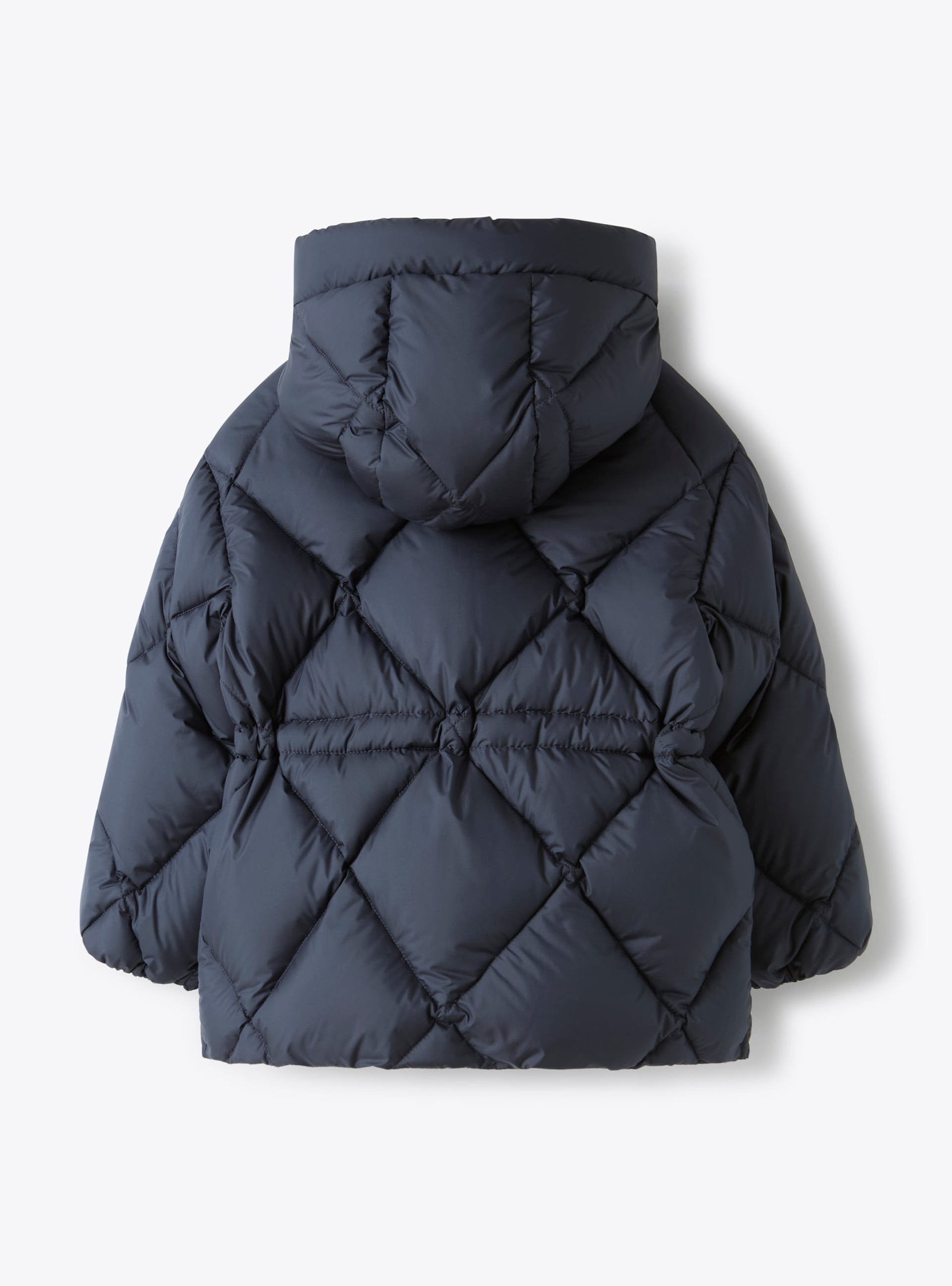 Flared down jacket in microfiber nylon - Blue | Il Gufo