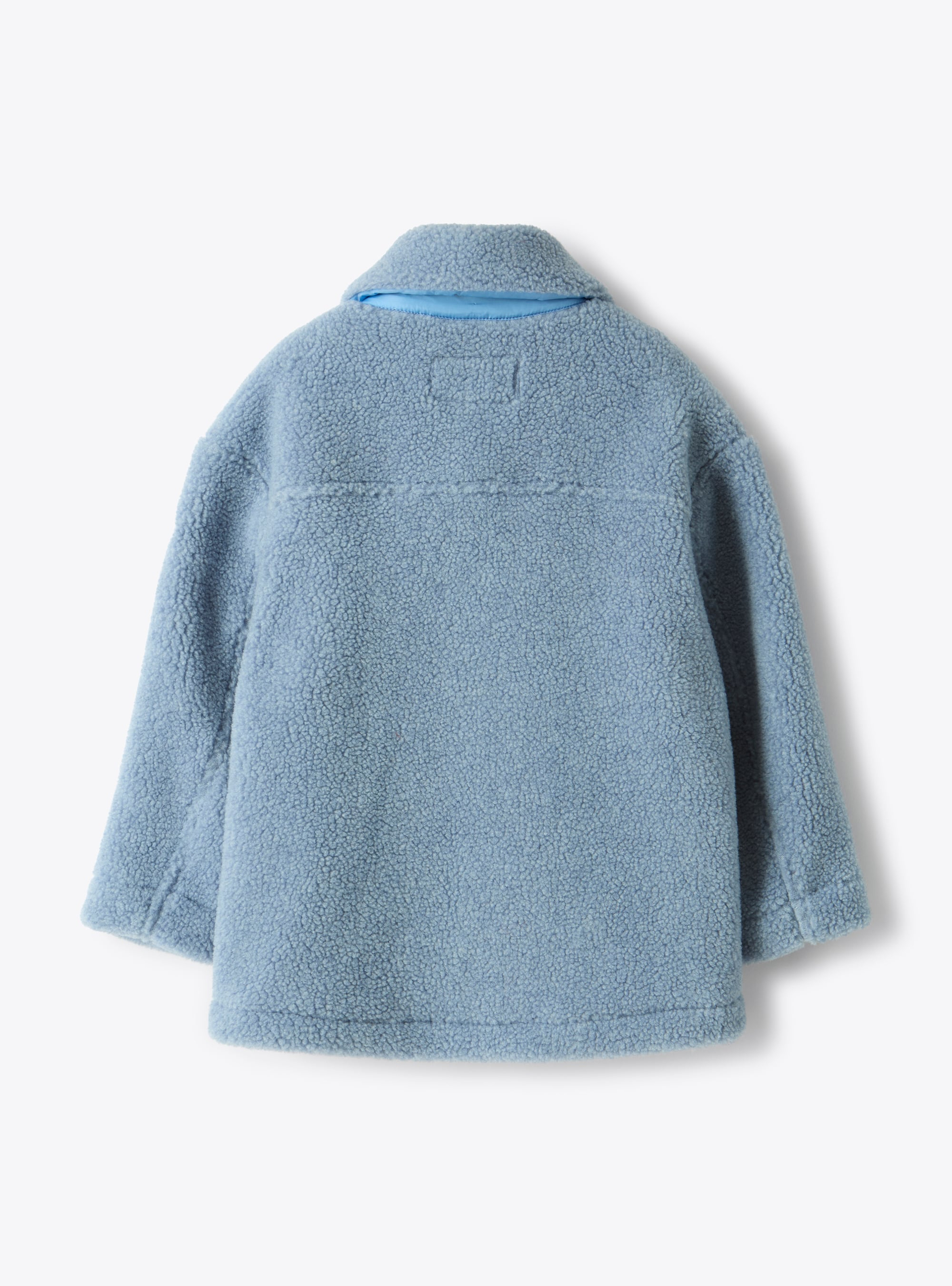 Teddy fleece shirt jacket - Blue | Il Gufo