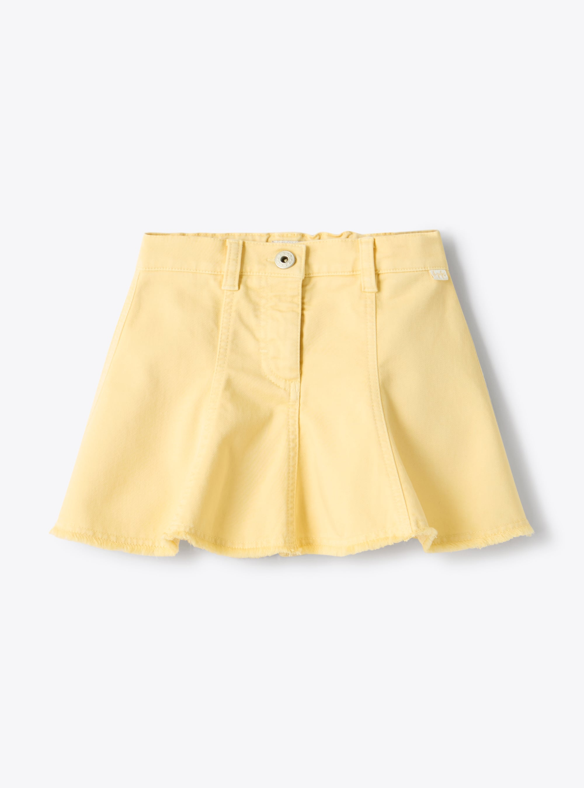 Flared skirt in stretch gabardine - Yellow | Il Gufo