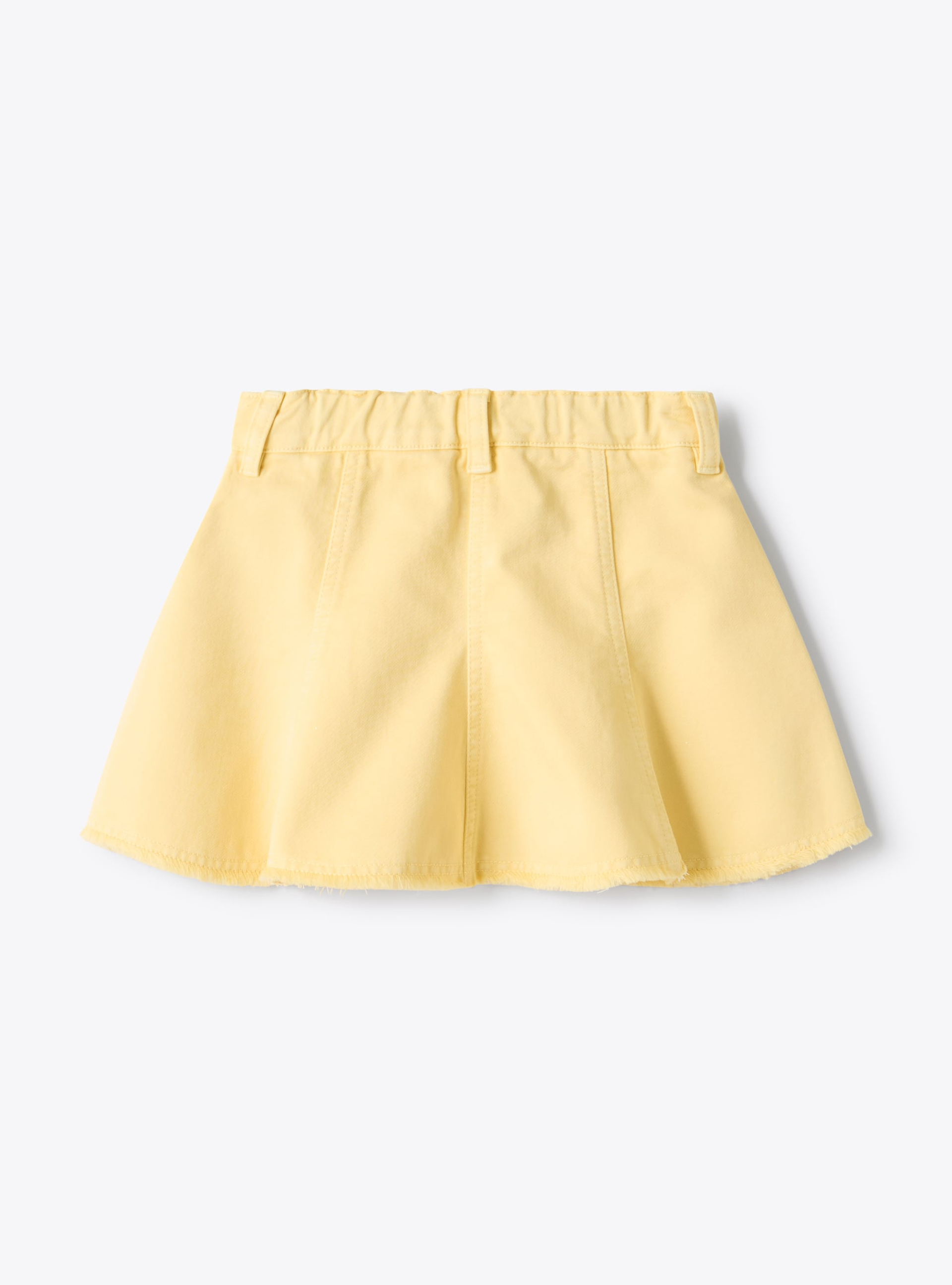 Flared skirt in stretch gabardine - Yellow | Il Gufo