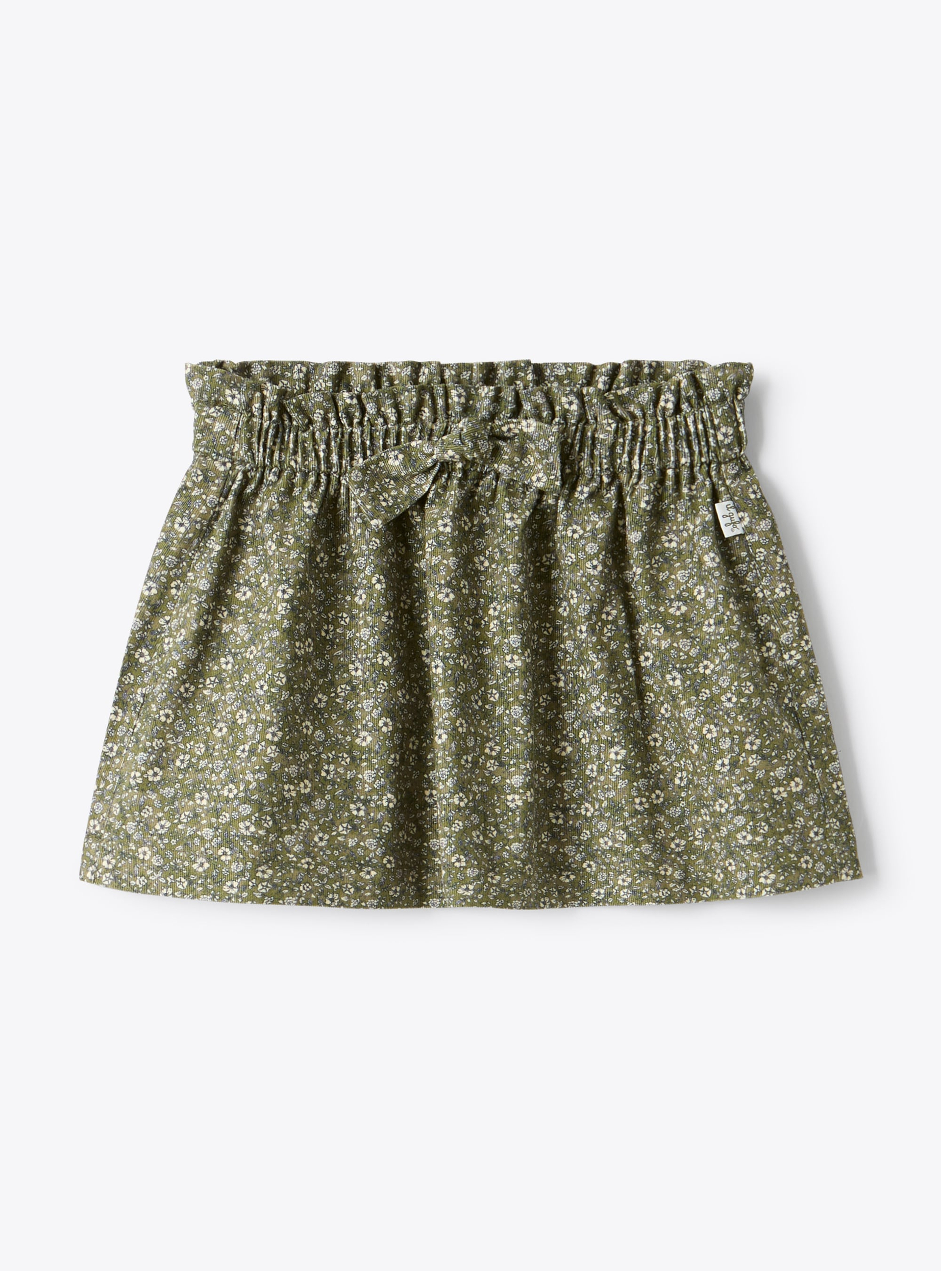 Flared floral velvet skirt - Green | Il Gufo