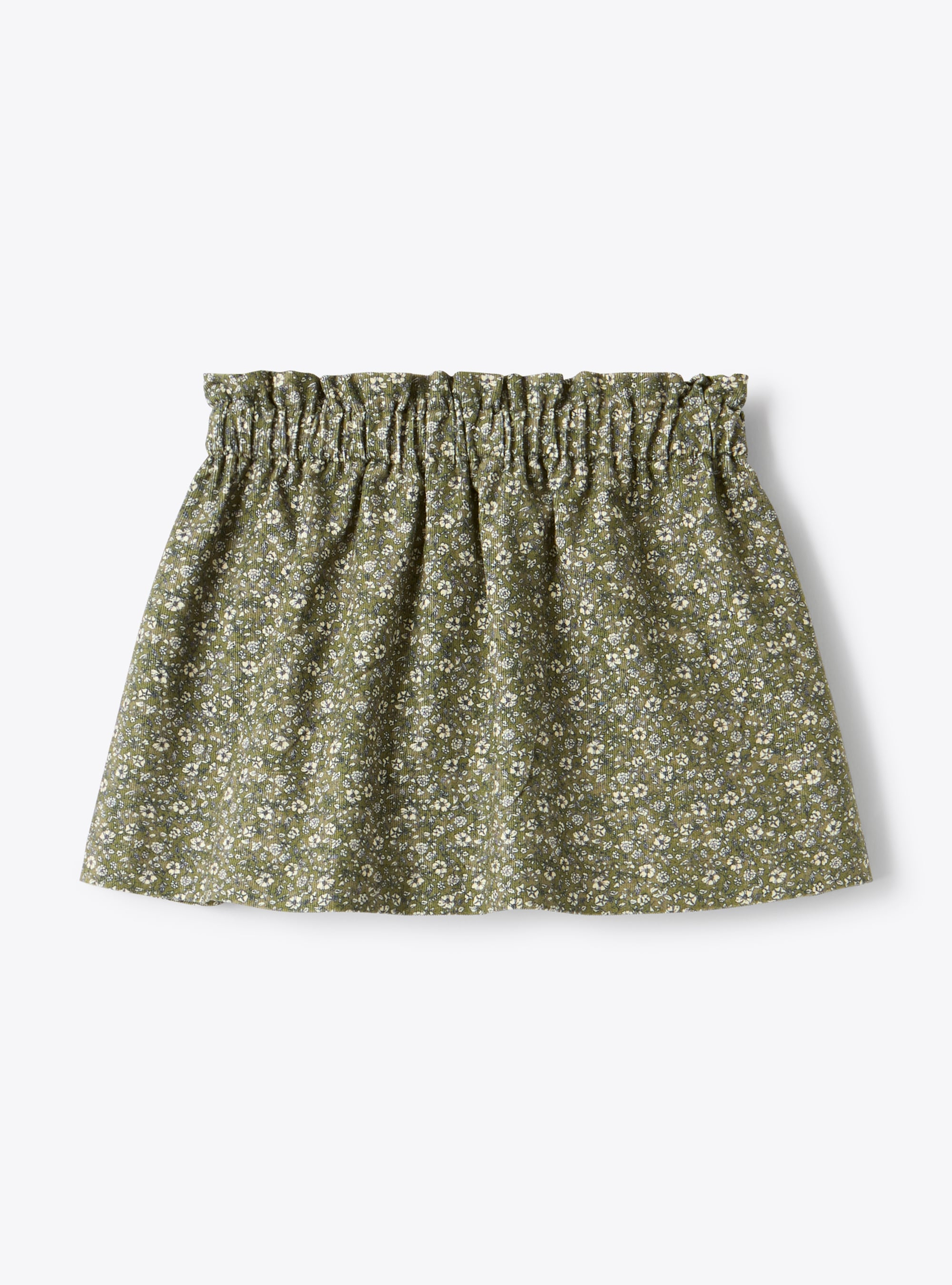 Flared floral velvet skirt - Green | Il Gufo