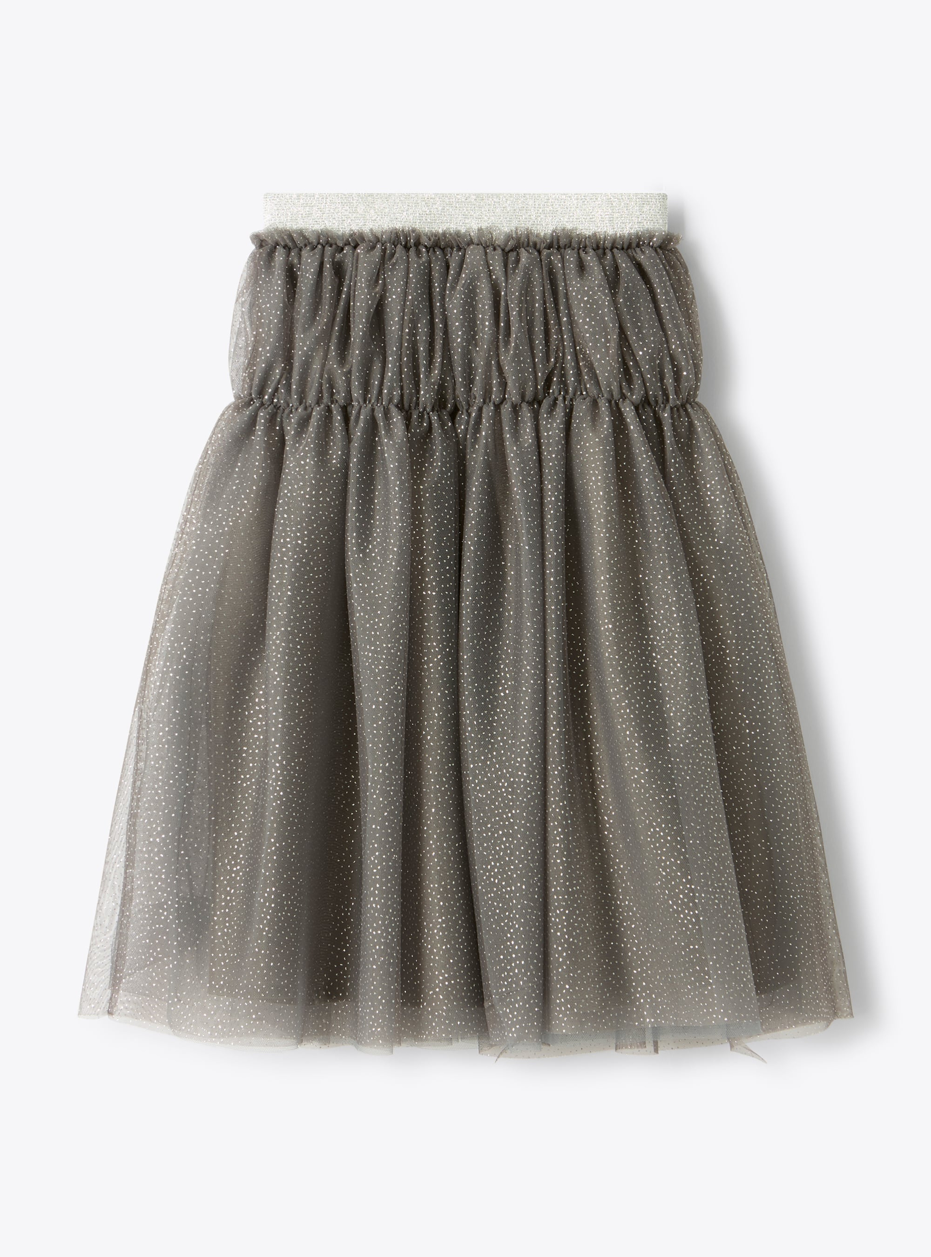 Tulle skirt with micro glitter - Skirts - Il Gufo