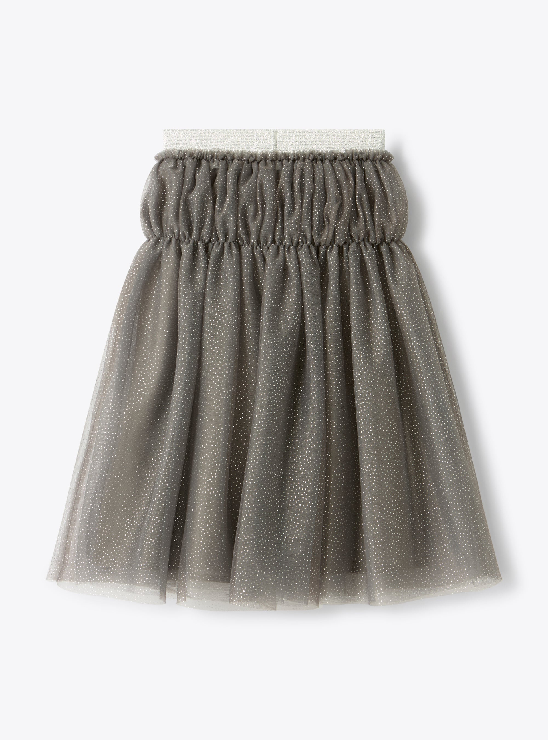 Tulle skirt with micro glitter - Skirts - Il Gufo