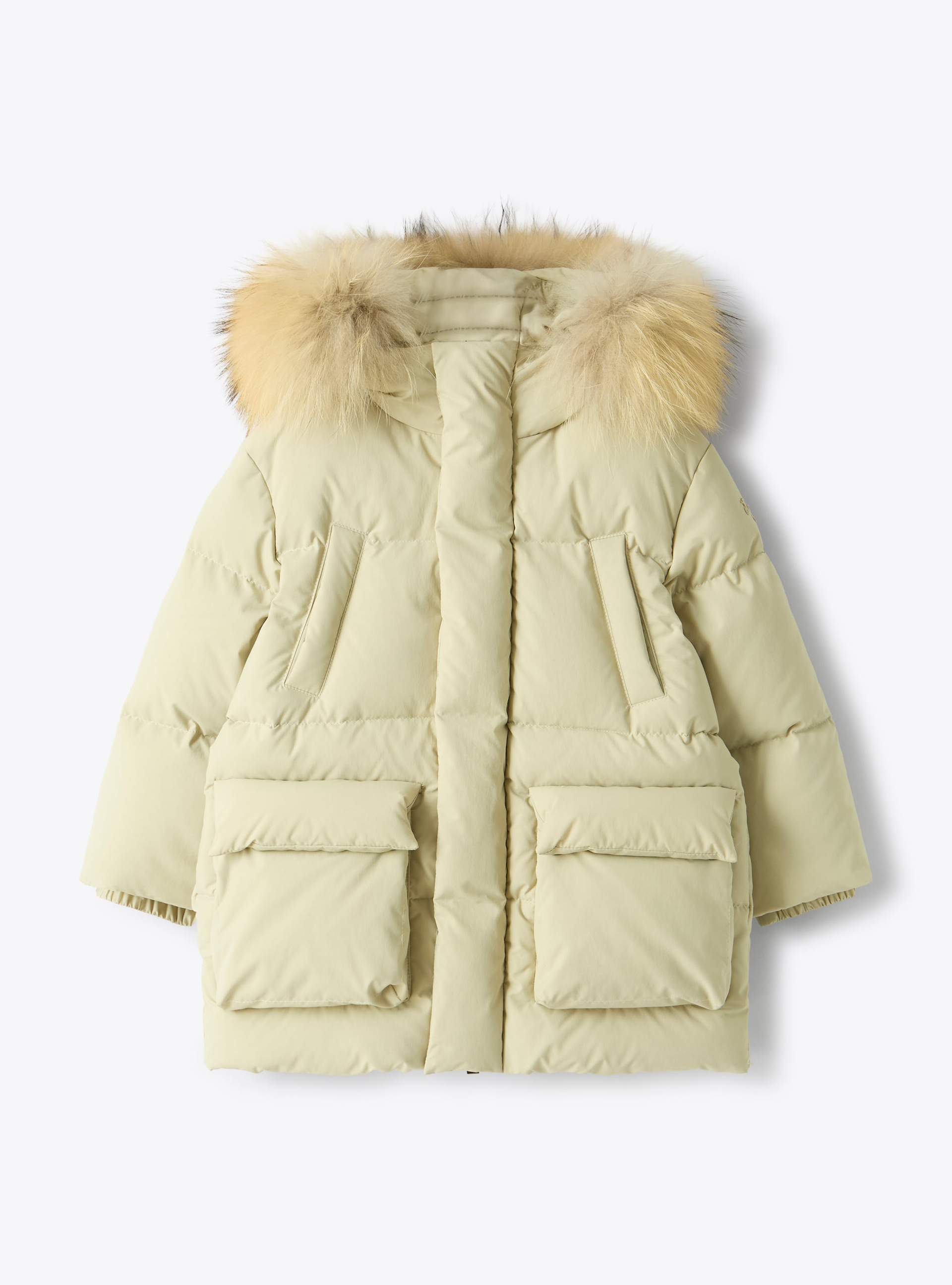 Lange Daunenjacke aus recyceltem Nylon - Braun | Il Gufo