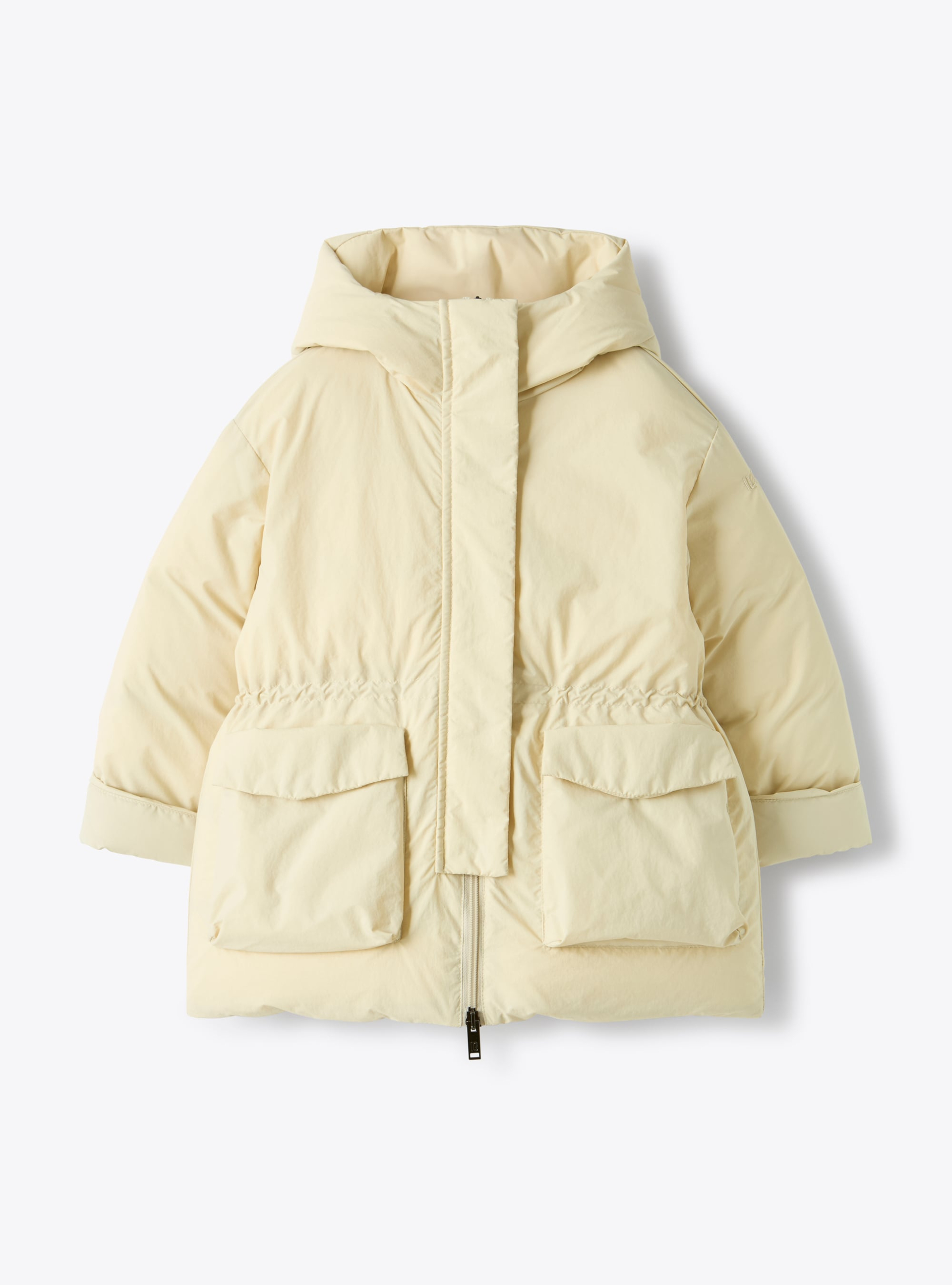 Down jacket with hood in recycled nylon - Down Jackets - Il Gufo