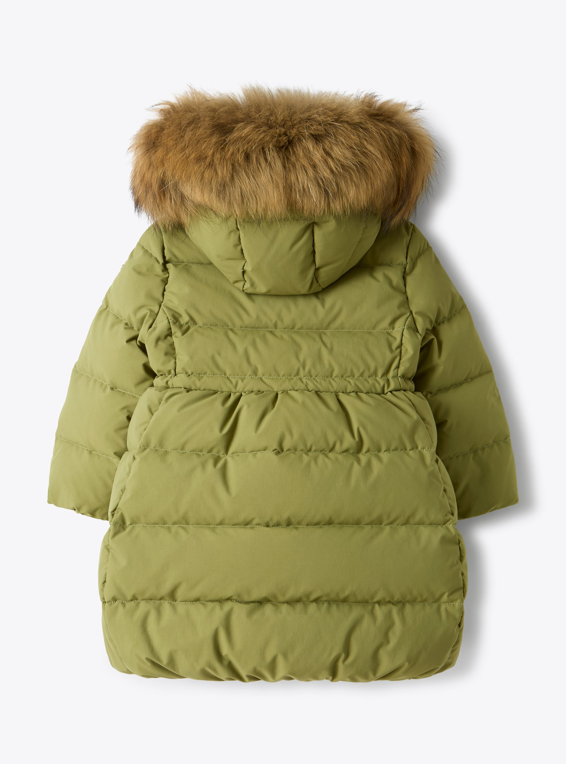 Recycelte lange Daunenjacke aus Nylon - Grün | Il Gufo