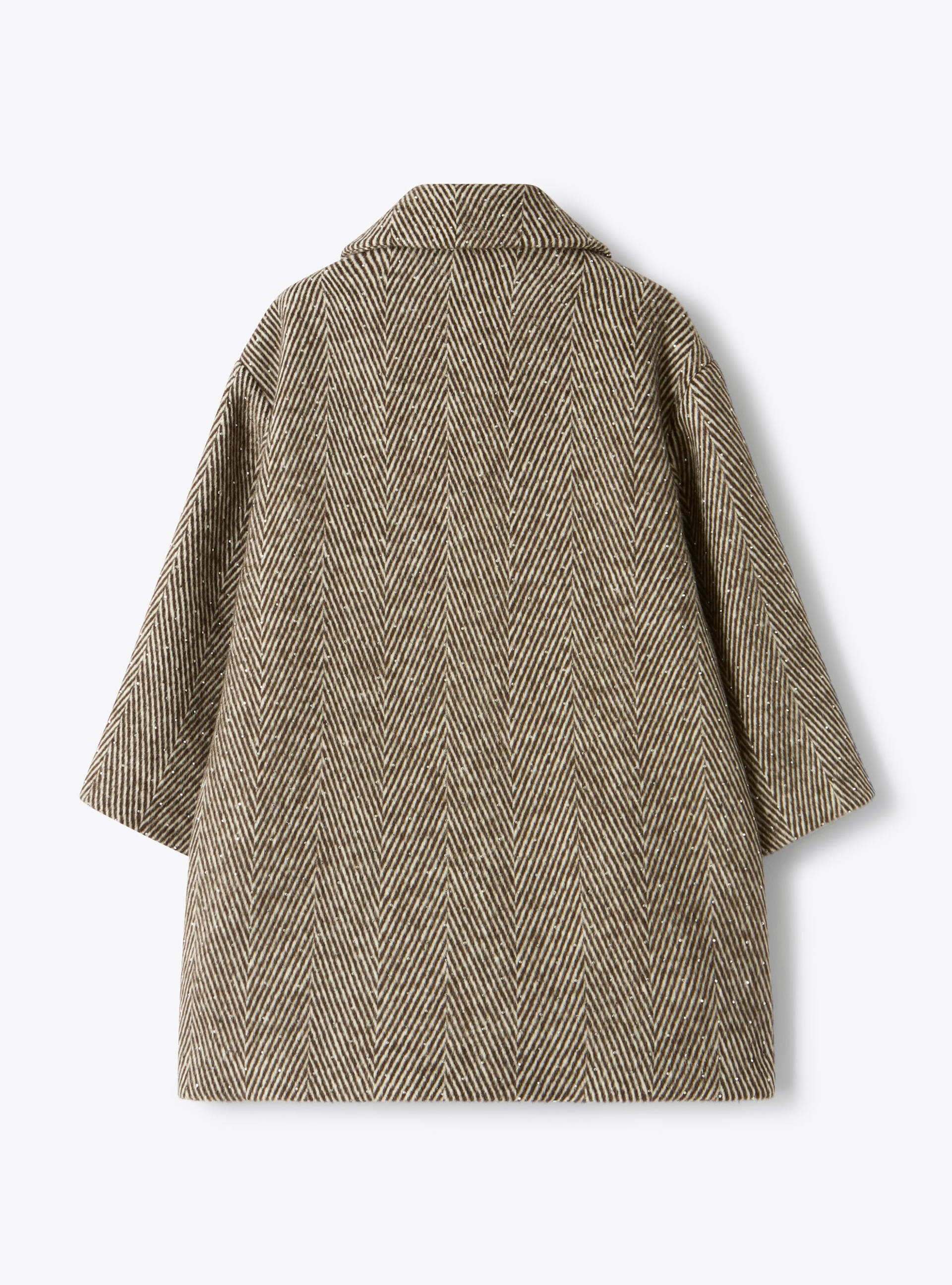 Manteau en drap avec strass - Marrone | Il Gufo