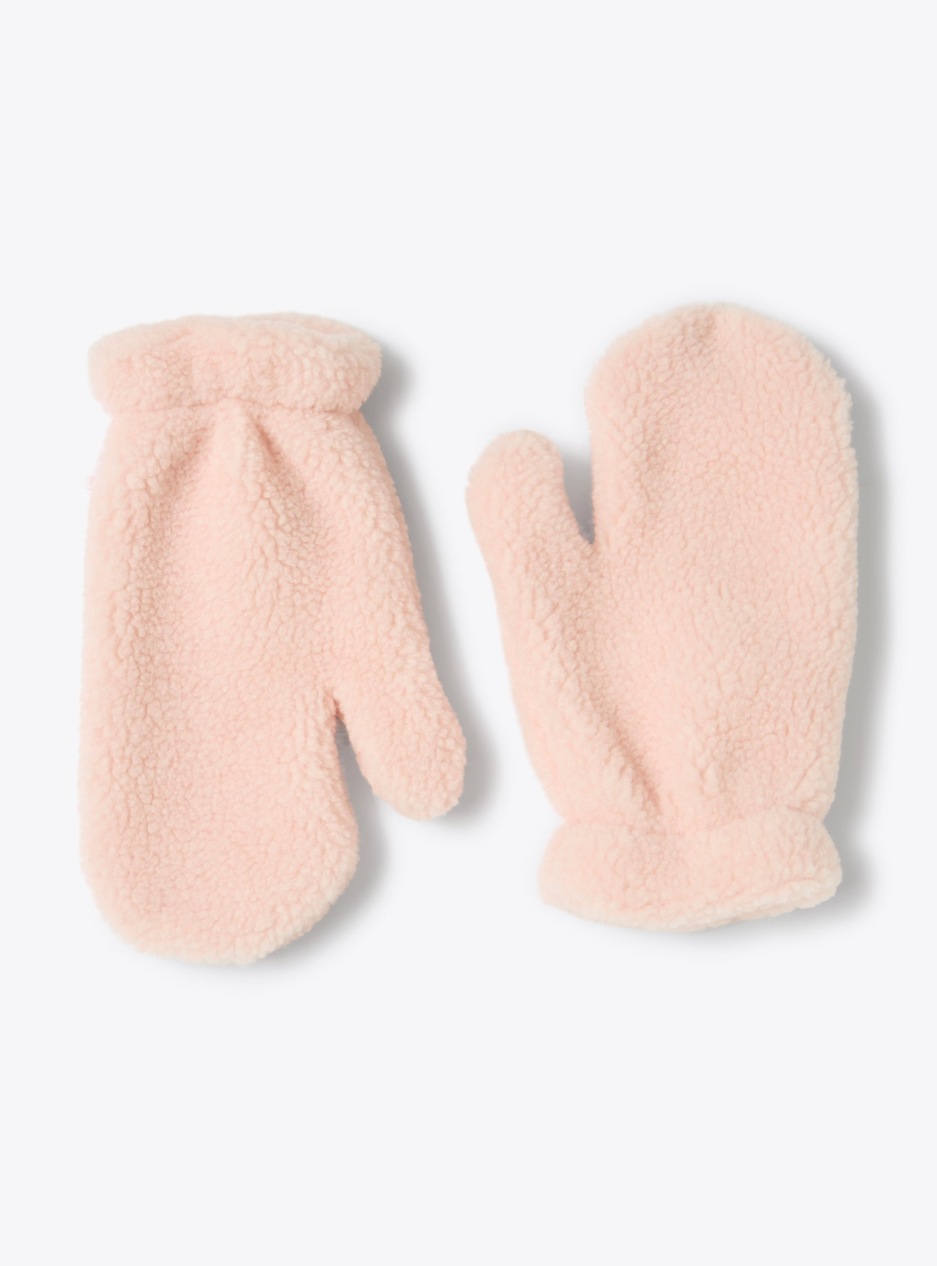 Moufles en polaire teddy - Rose | Il Gufo